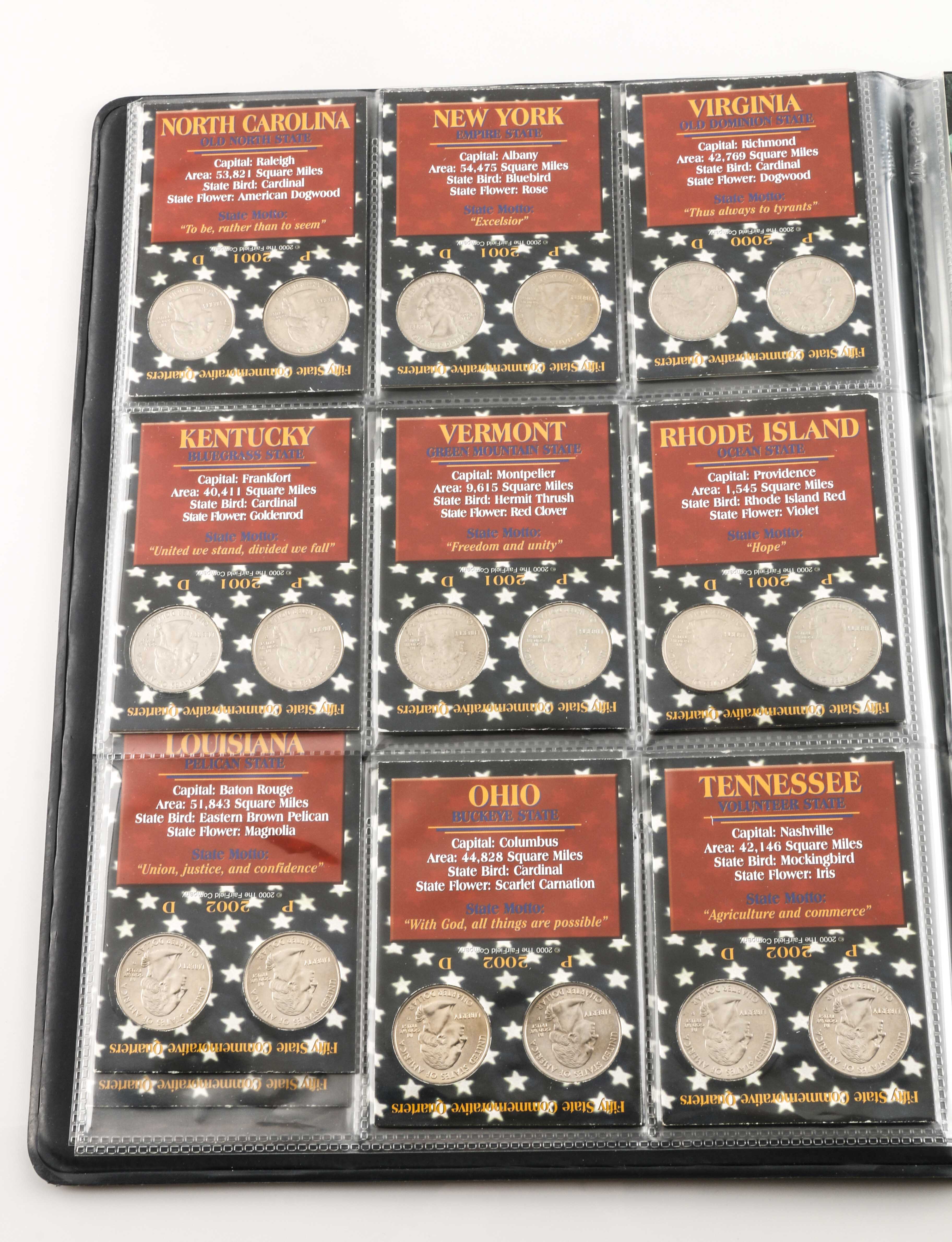 Binder of 100 U.S. Statehood Quarters