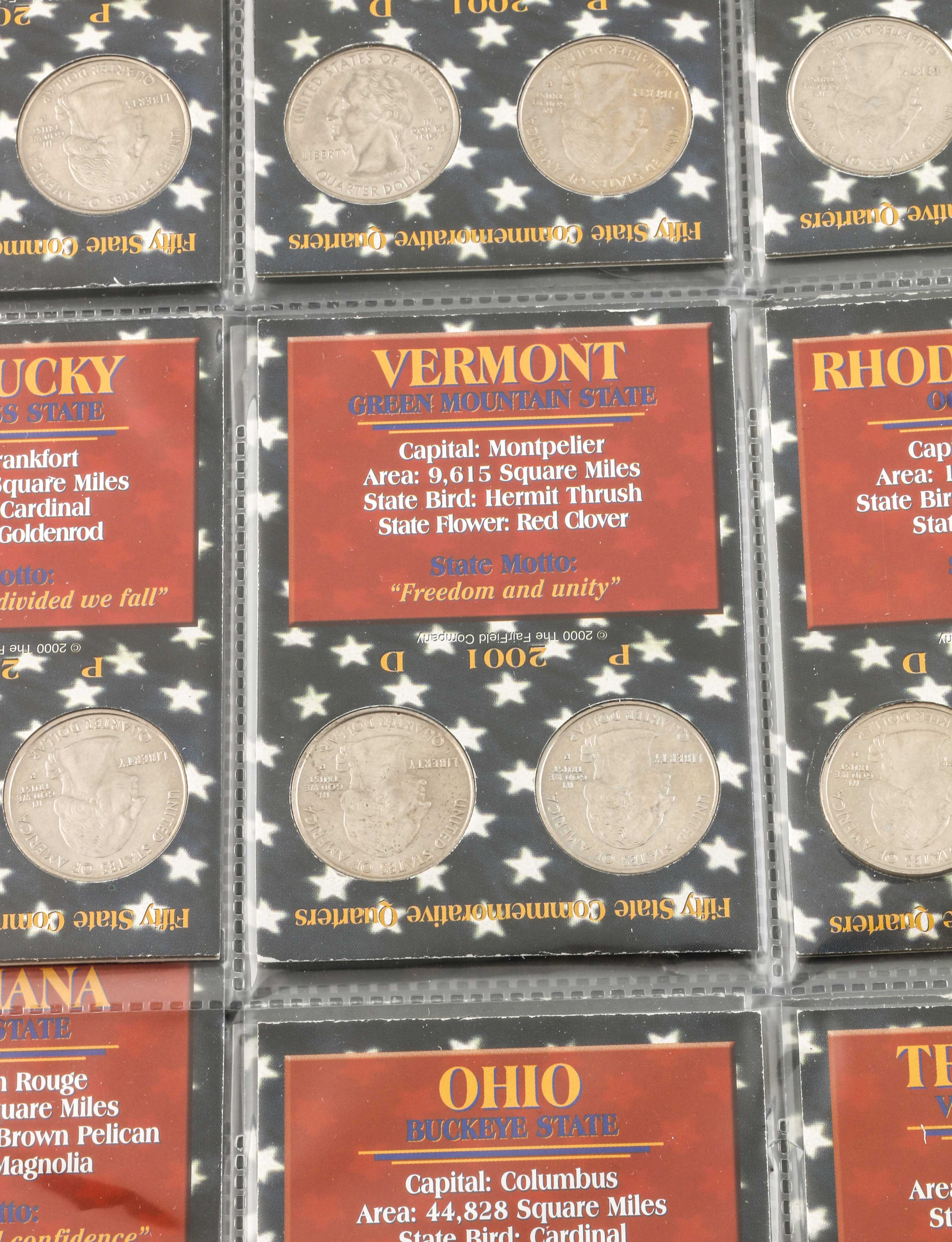 Binder of 100 U.S. Statehood Quarters
