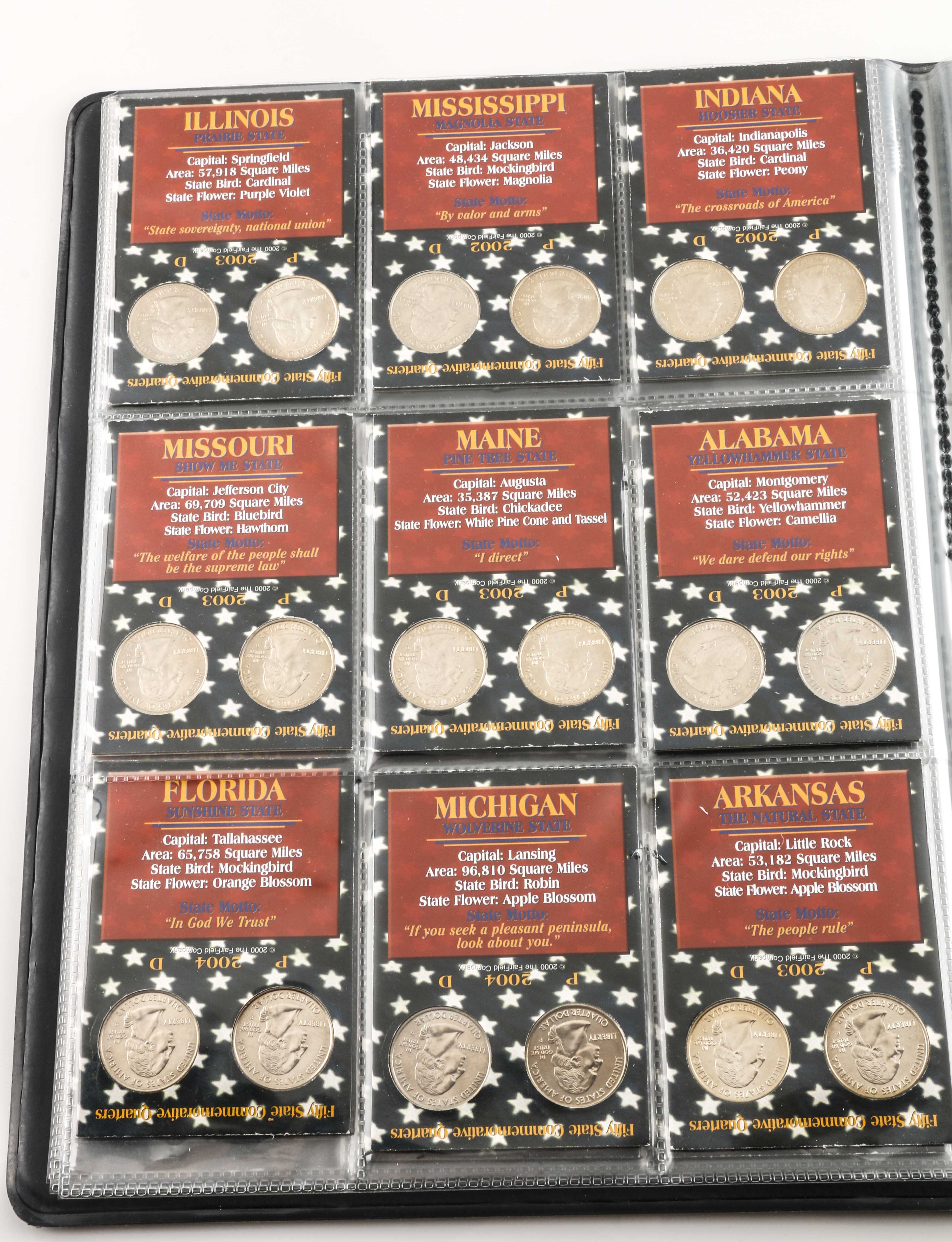 Binder of 100 U.S. Statehood Quarters