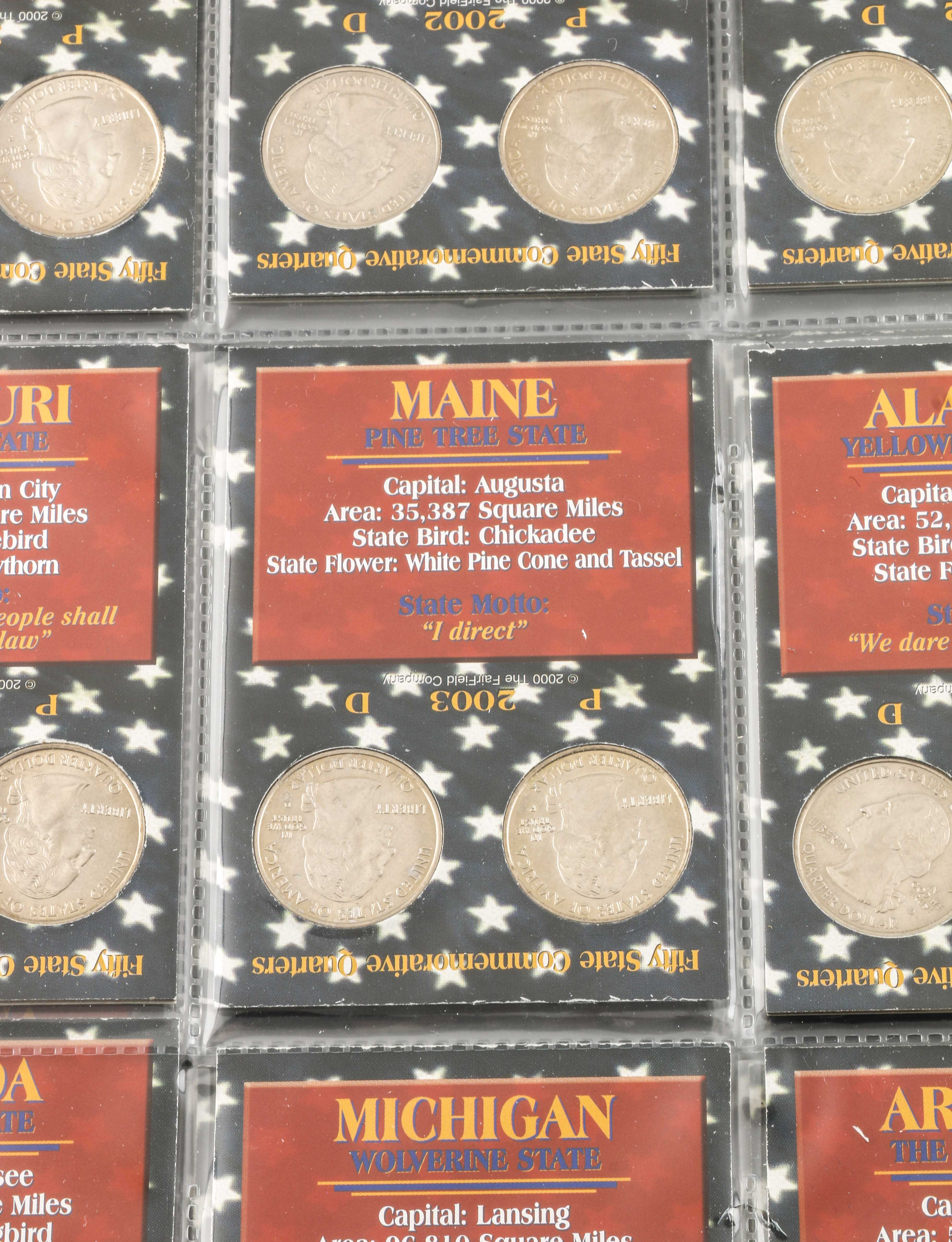 Binder of 100 U.S. Statehood Quarters