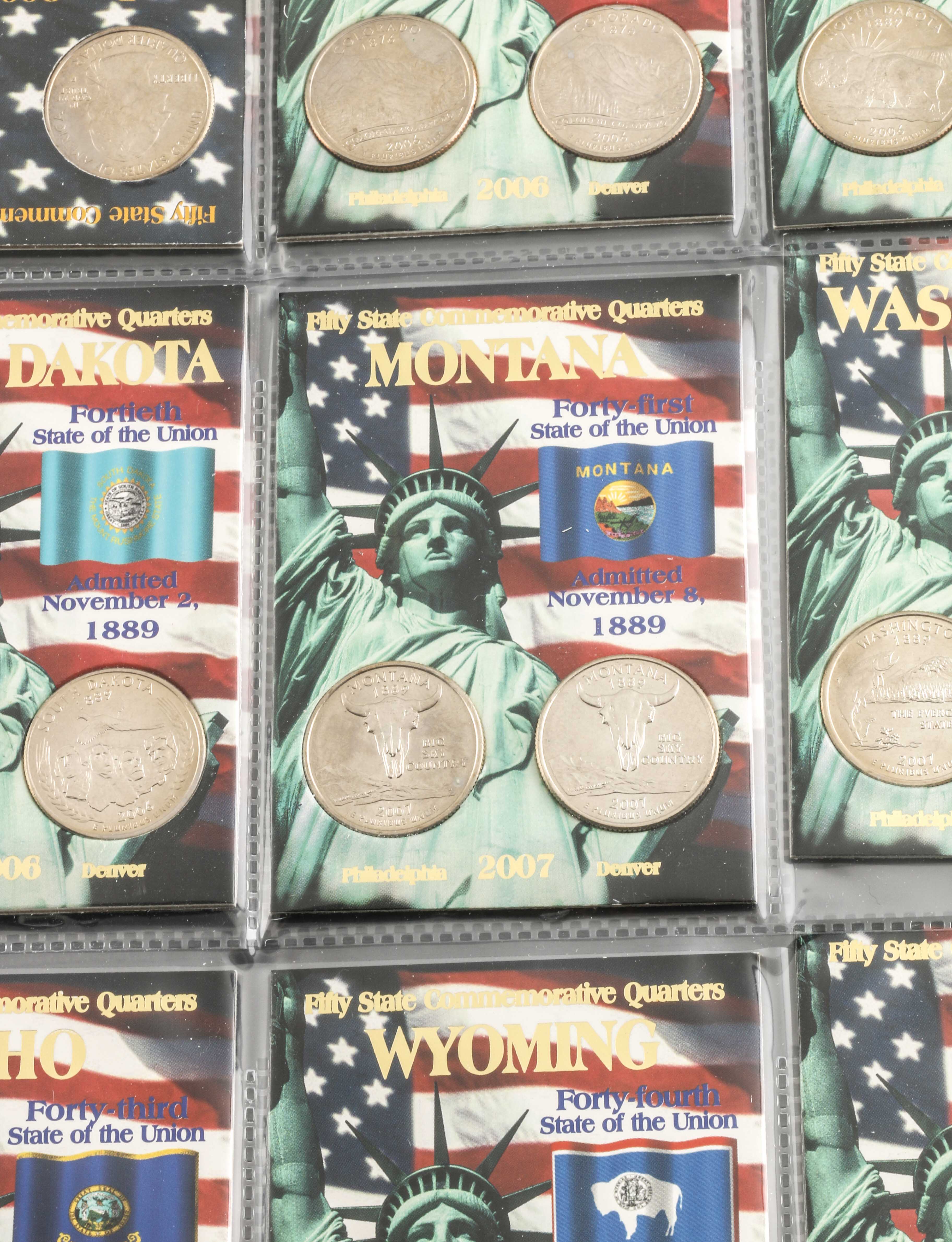 Binder of 100 U.S. Statehood Quarters