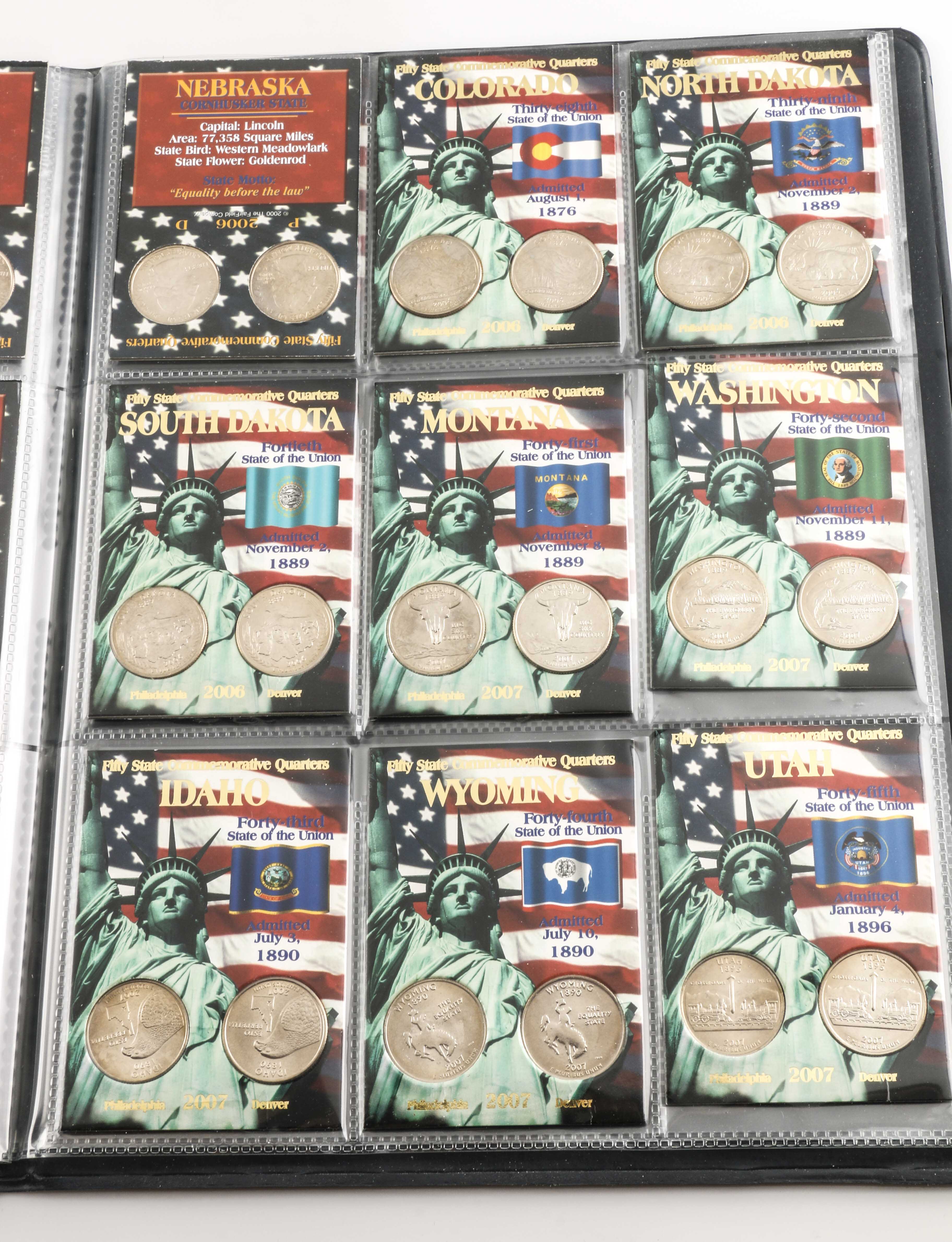 Binder of 100 U.S. Statehood Quarters