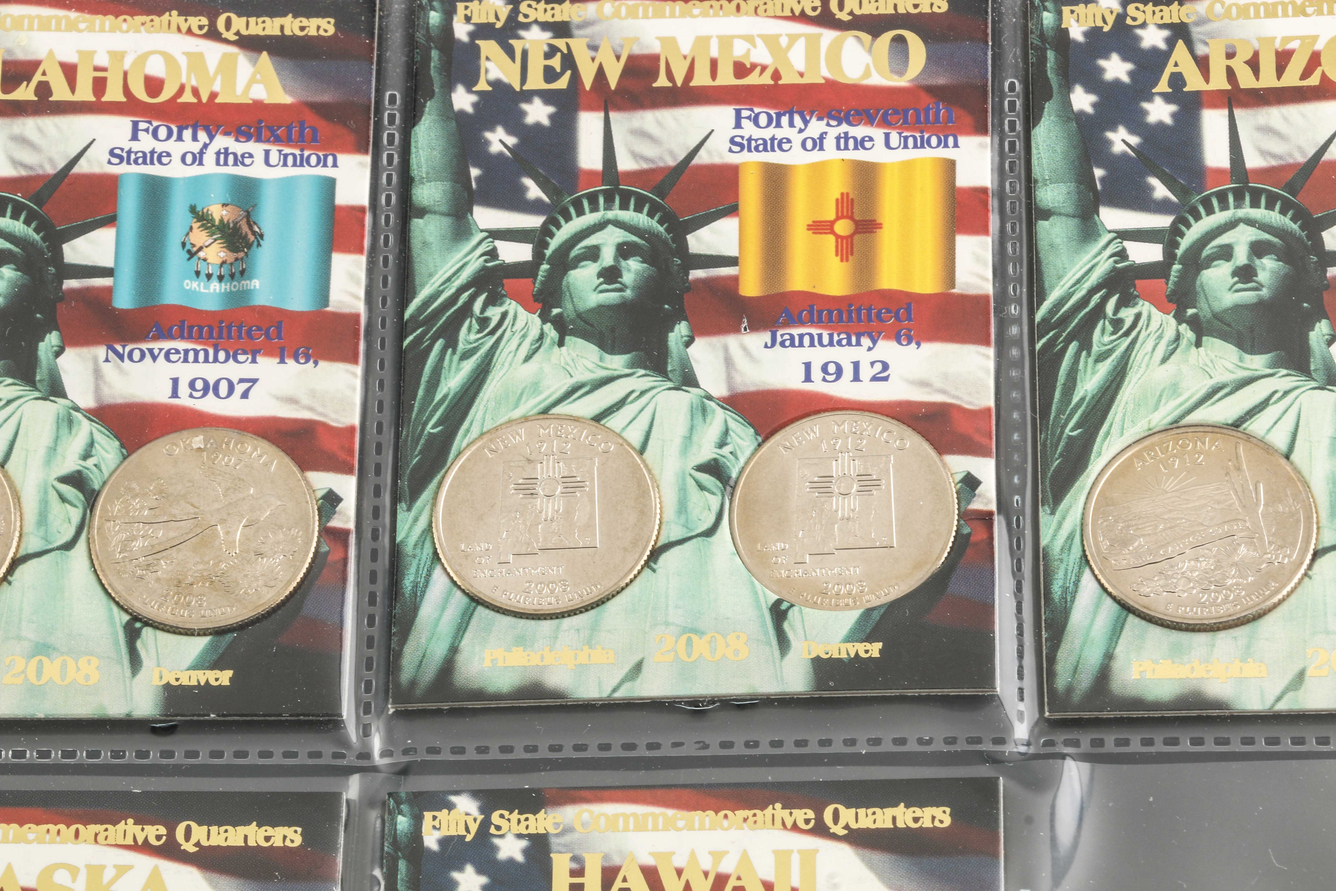 Binder of 100 U.S. Statehood Quarters