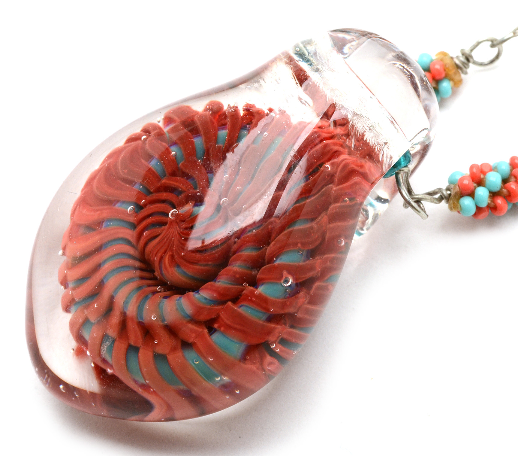 Debra Reisenbeck Handcrafted Beaded Necklaces with Glass Pendants