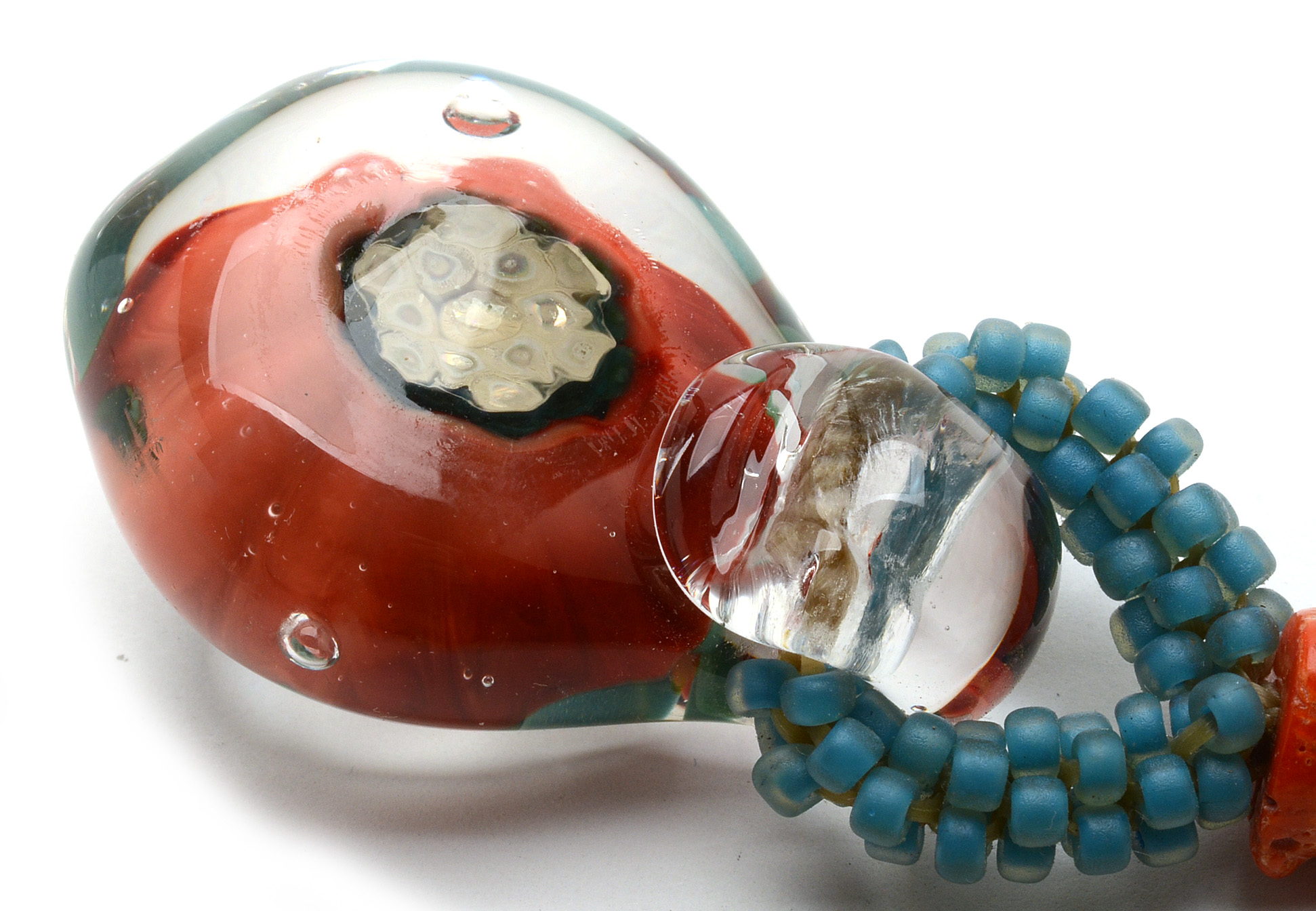 Debra Reisenbeck Handcrafted Beaded Necklaces with Glass Pendants