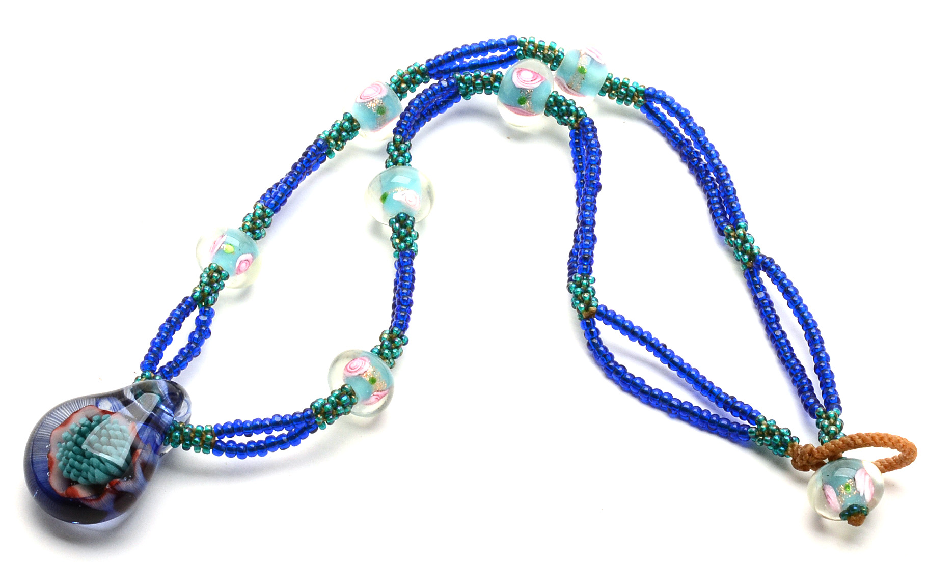 Debra Reisenbeck Handcrafted Beaded Necklaces with Glass Pendants