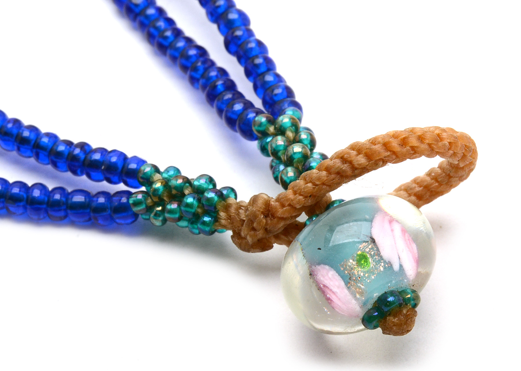 Debra Reisenbeck Handcrafted Beaded Necklaces with Glass Pendants