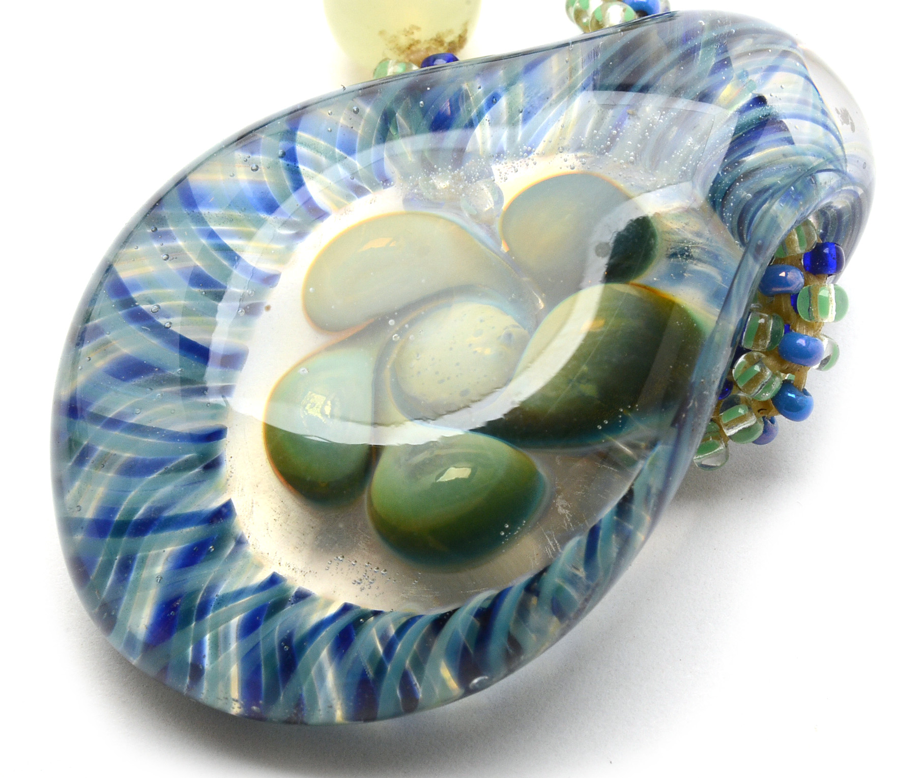 Debra Reisenbeck Handcrafted Beaded Necklaces with Glass Pendants