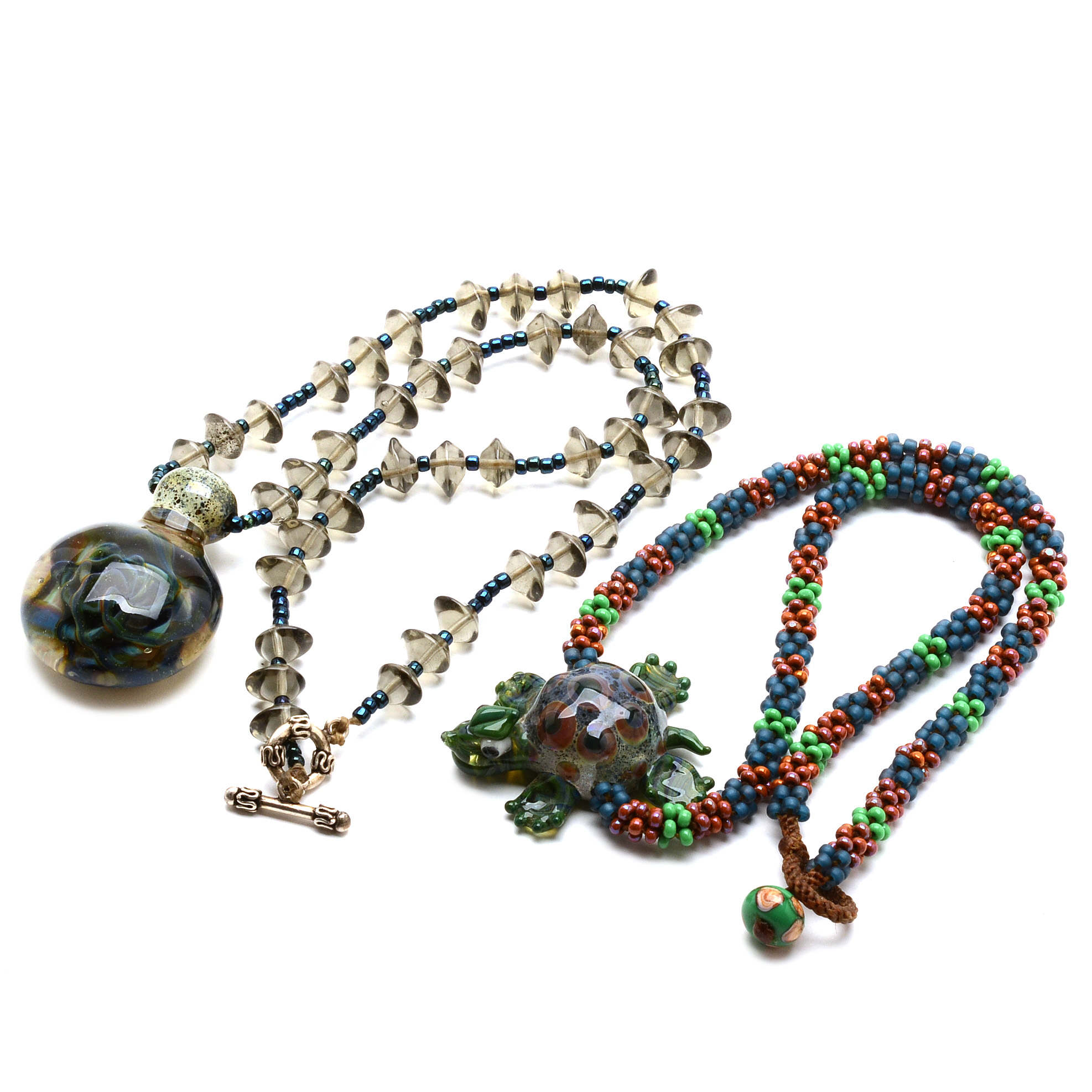 Debra Reisenbeck Handcrafted Necklaces with Glass Pendants