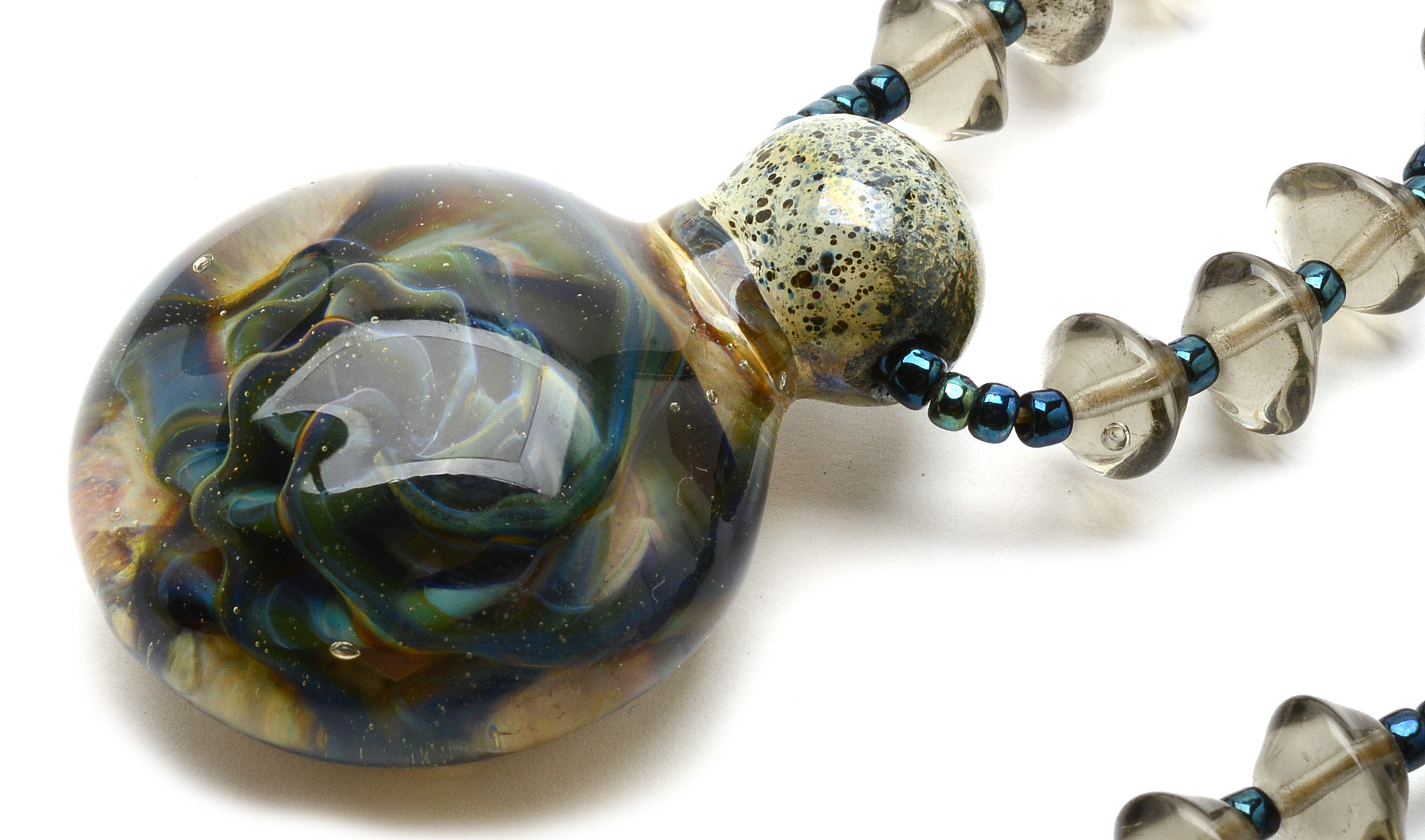 Debra Reisenbeck Handcrafted Necklaces with Glass Pendants