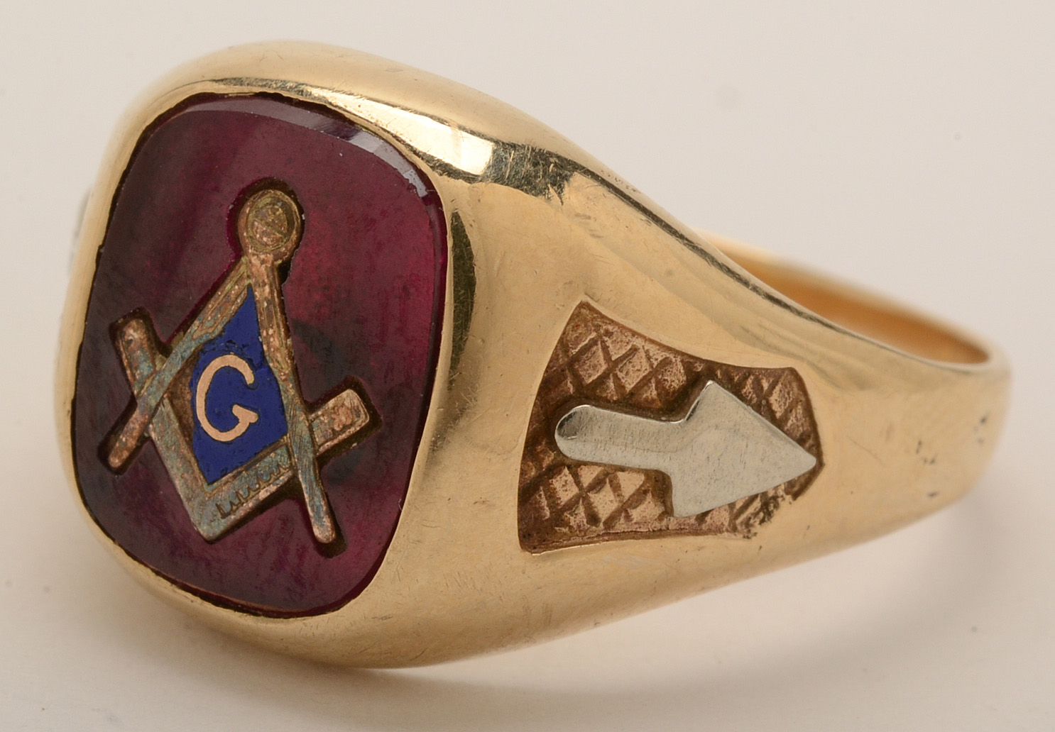 10K Yellow Gold Masonic Ring