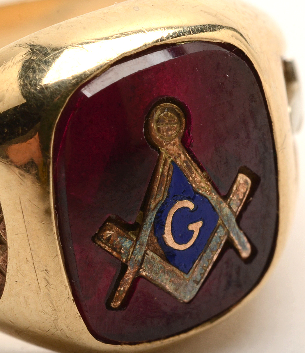 10K Yellow Gold Masonic Ring