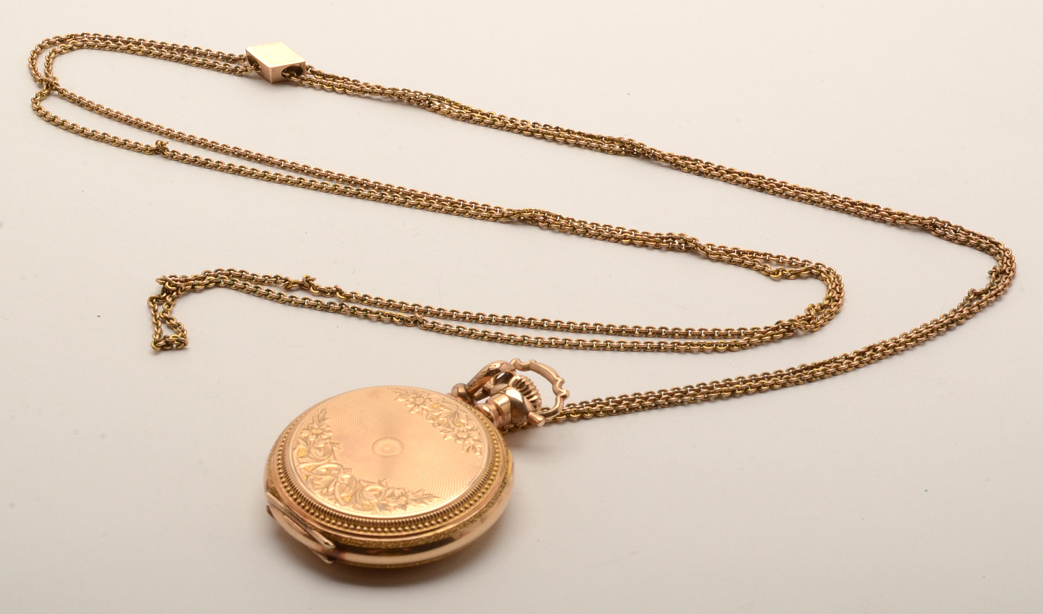 Antique Elgin Gold Filled Pocket Watch and Chain Fob