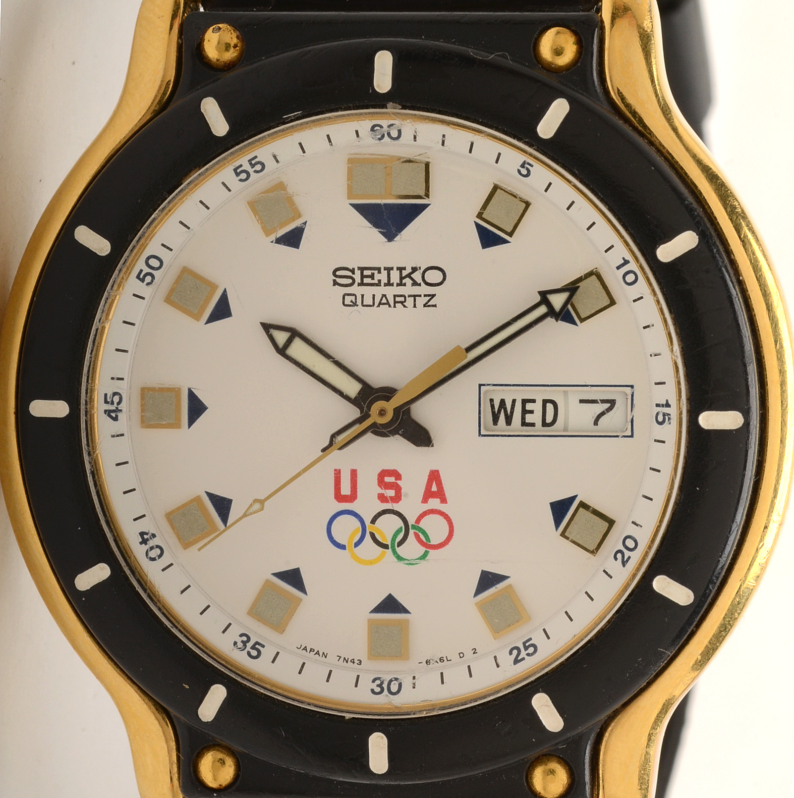 Seiko Olympic Watch and Coca-Cola 1980 Olympic Pin