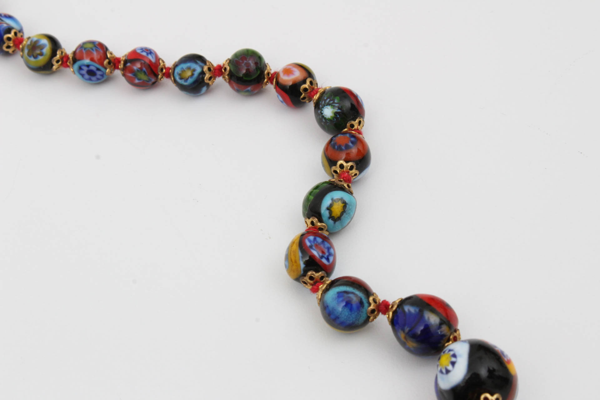 Vintage Venetian Murano Millefiori Graduated Bead Jewelry Collection