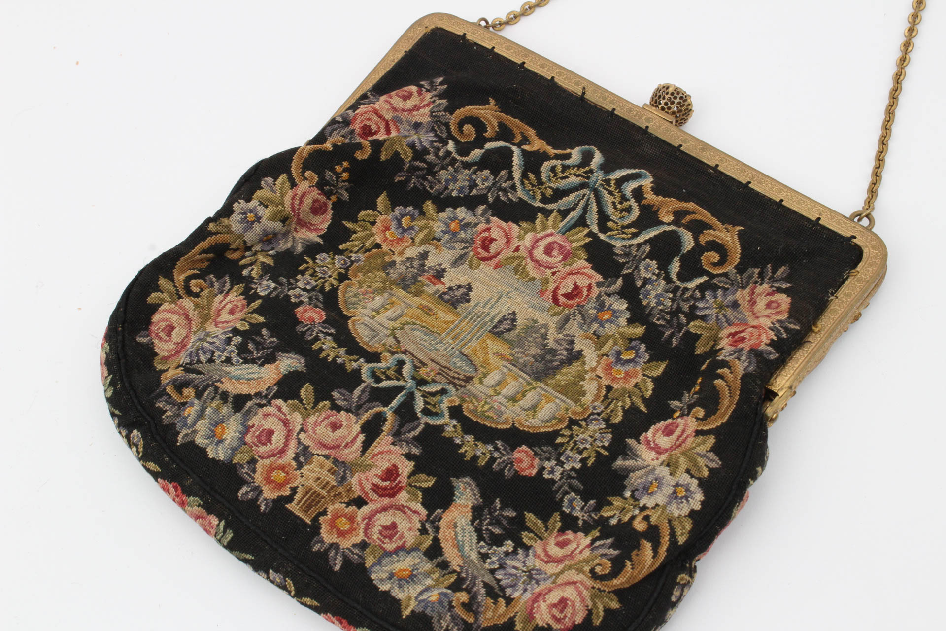 Antique Needlepoint Handbag