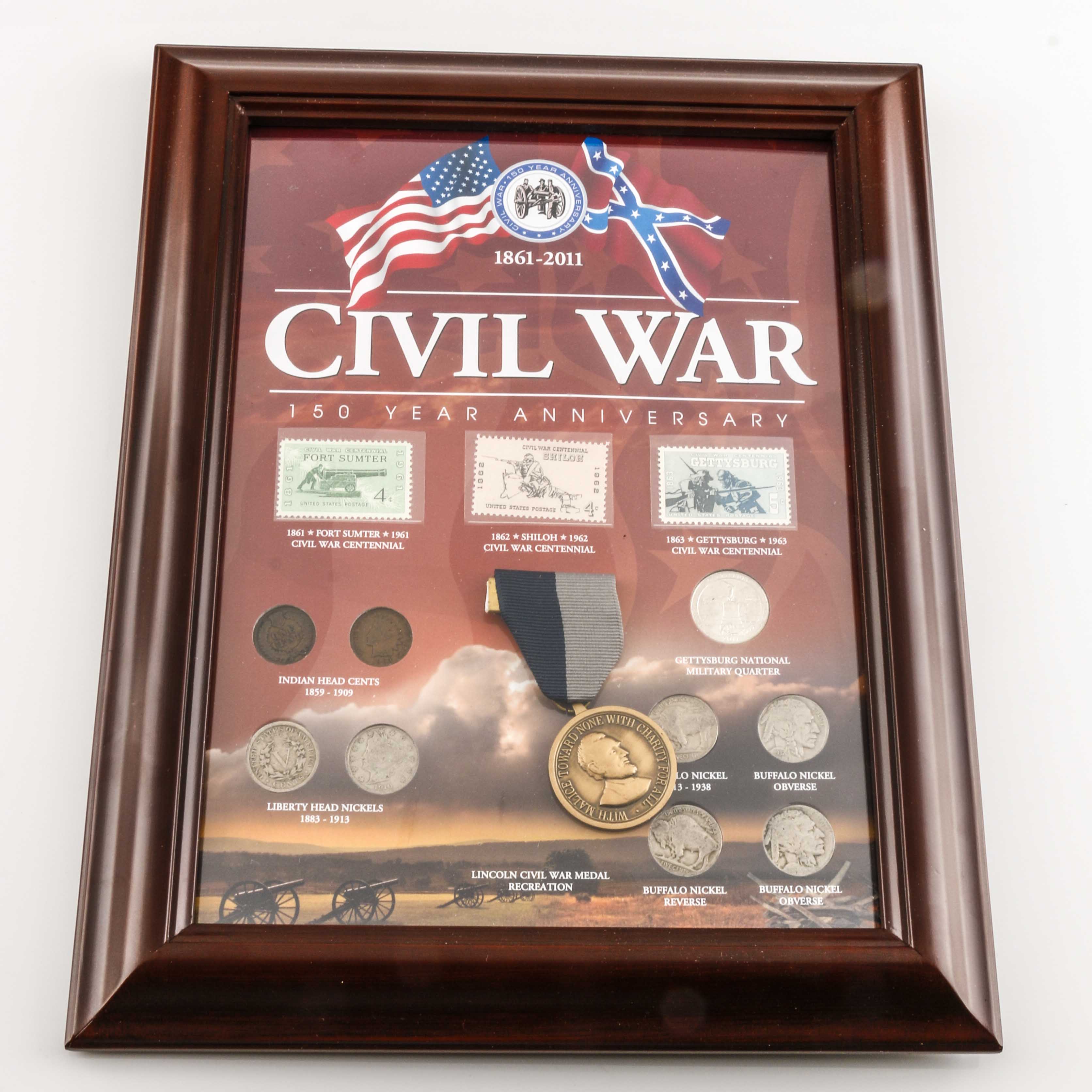 Civil War 150 Year Anniversary Coin and Stamp Set