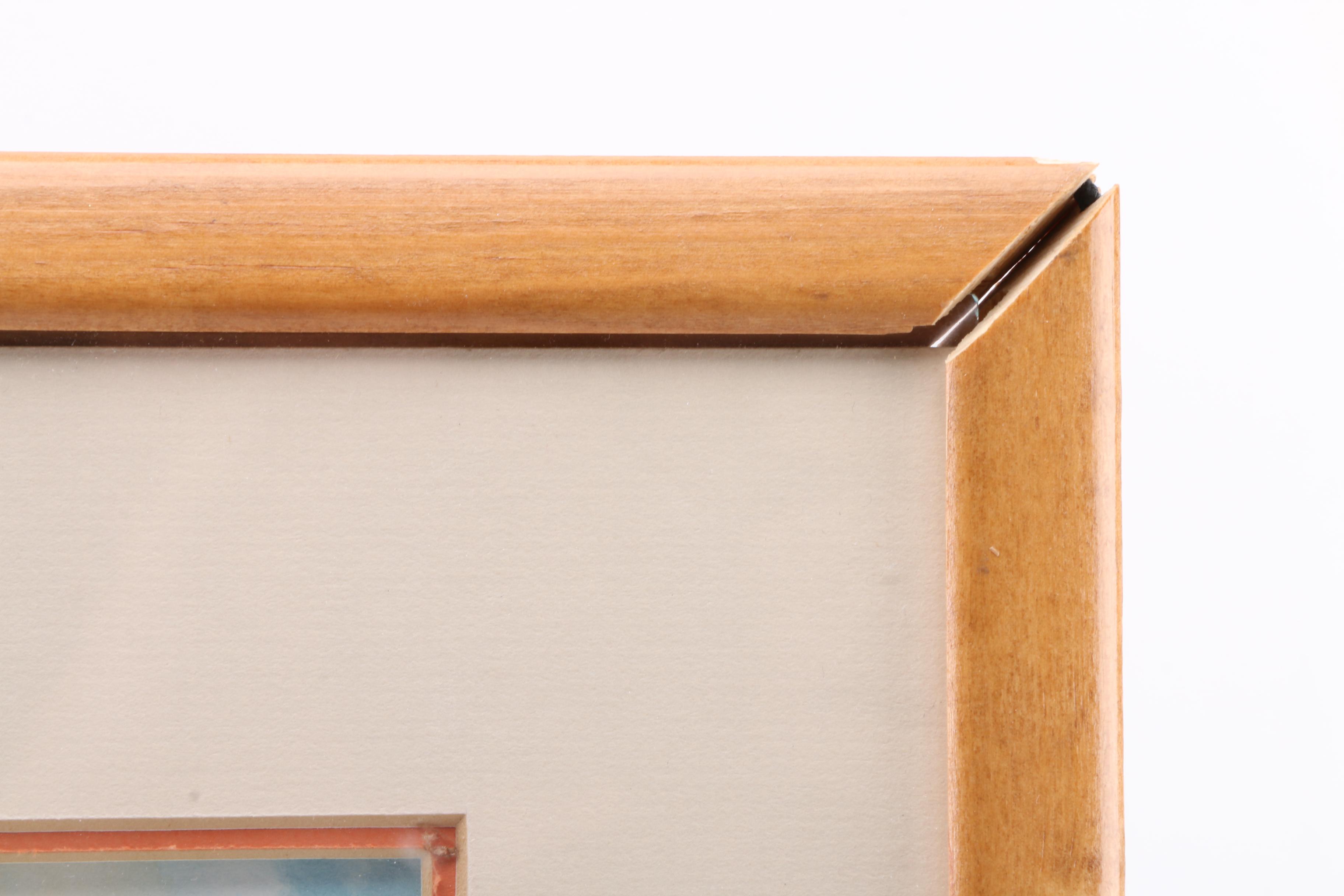 S. Smallwood Watercolor Painting on Paper of a Unicorn