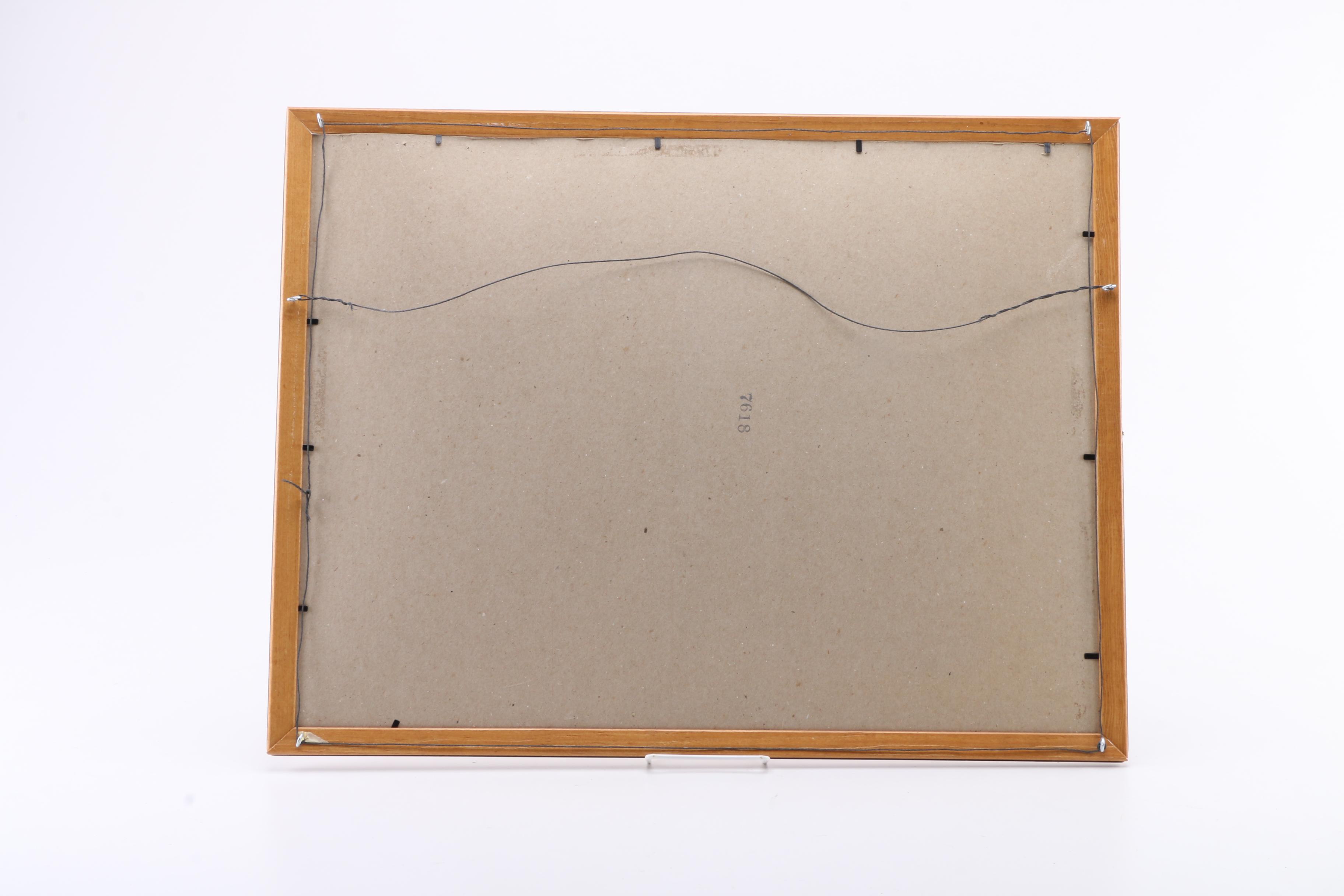 S. Smallwood Watercolor Painting on Paper of a Unicorn