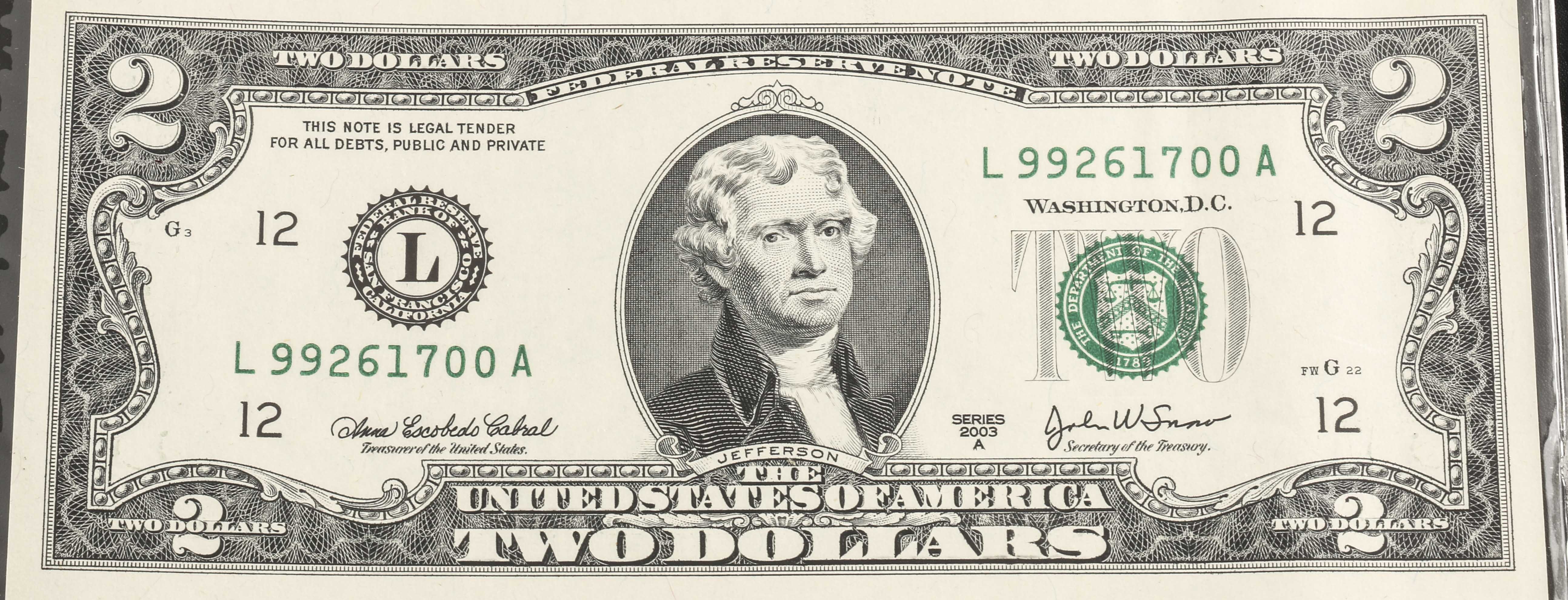 Four Sets of U.S. Currency