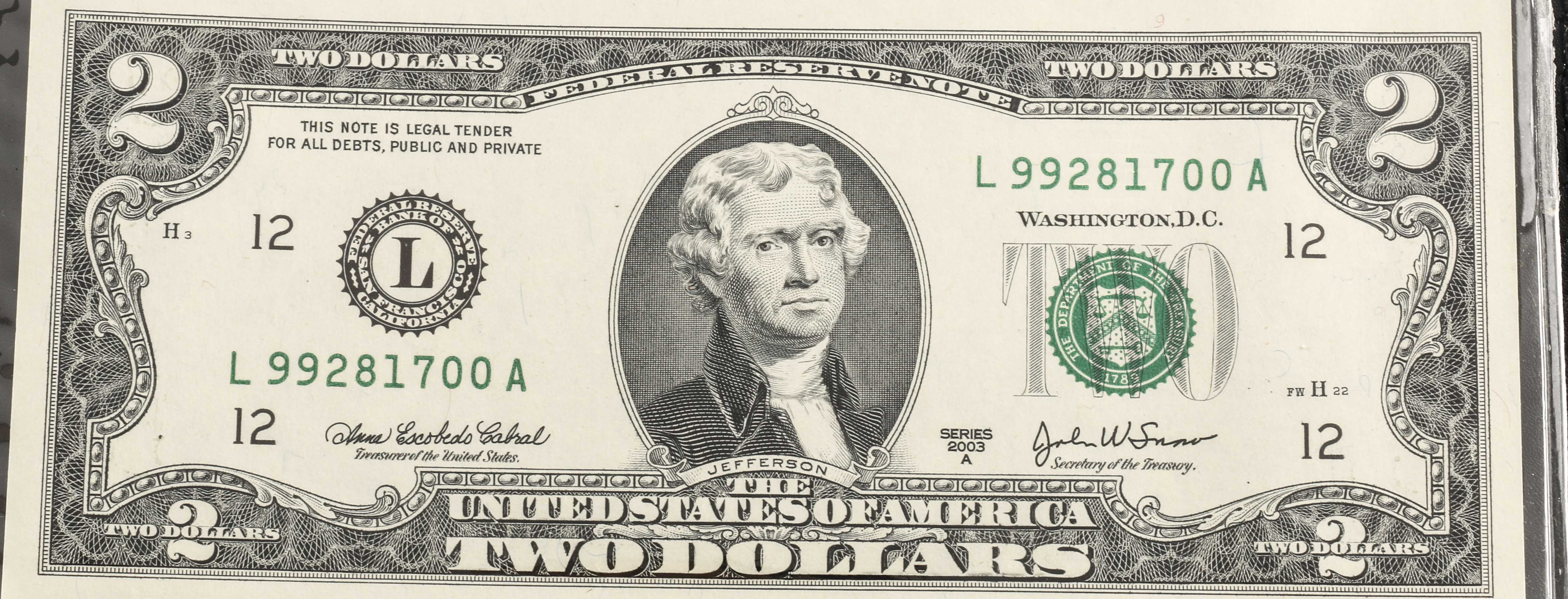 Four Sets of U.S. Currency