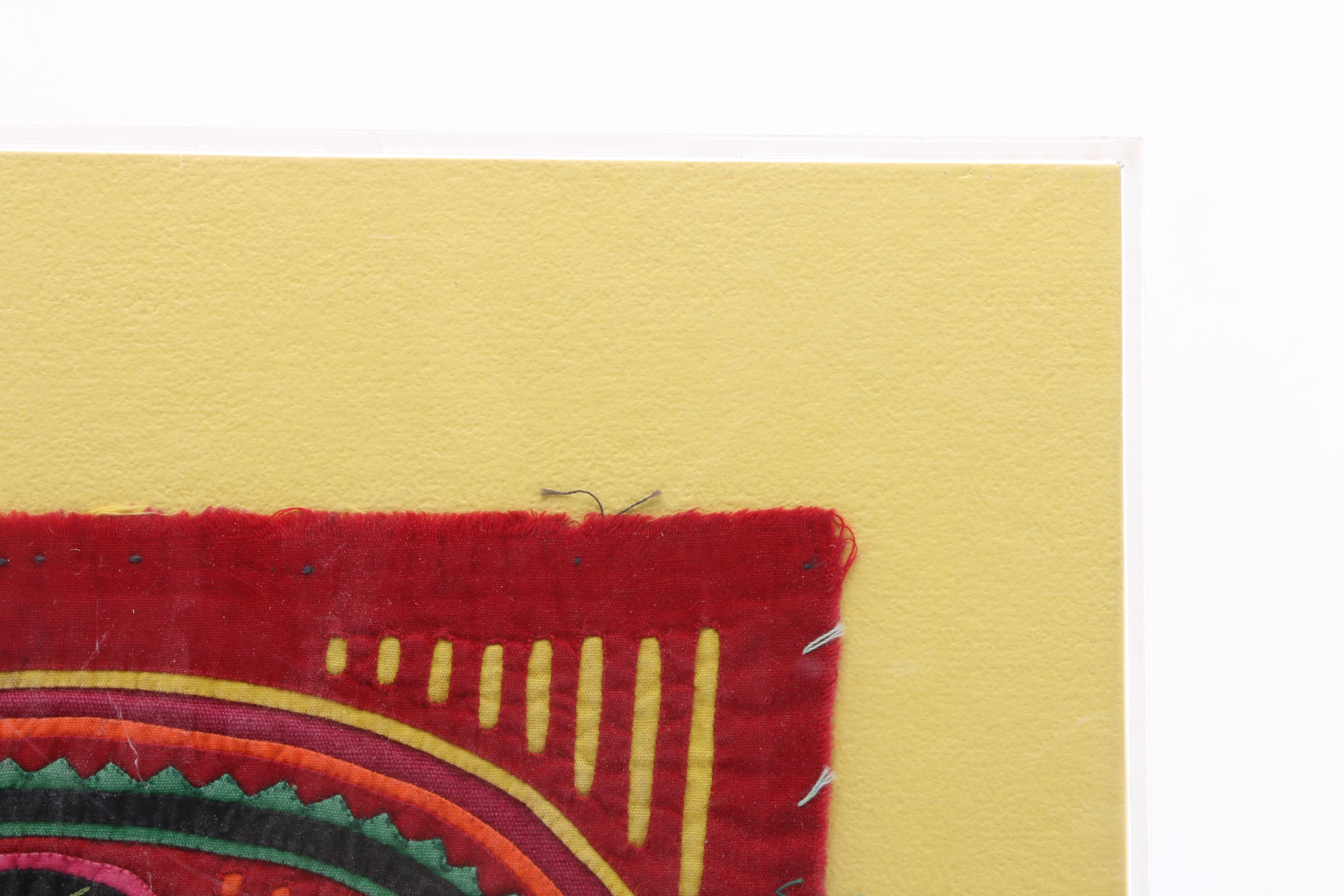 Panamanian Mola Textile with Figural Motif