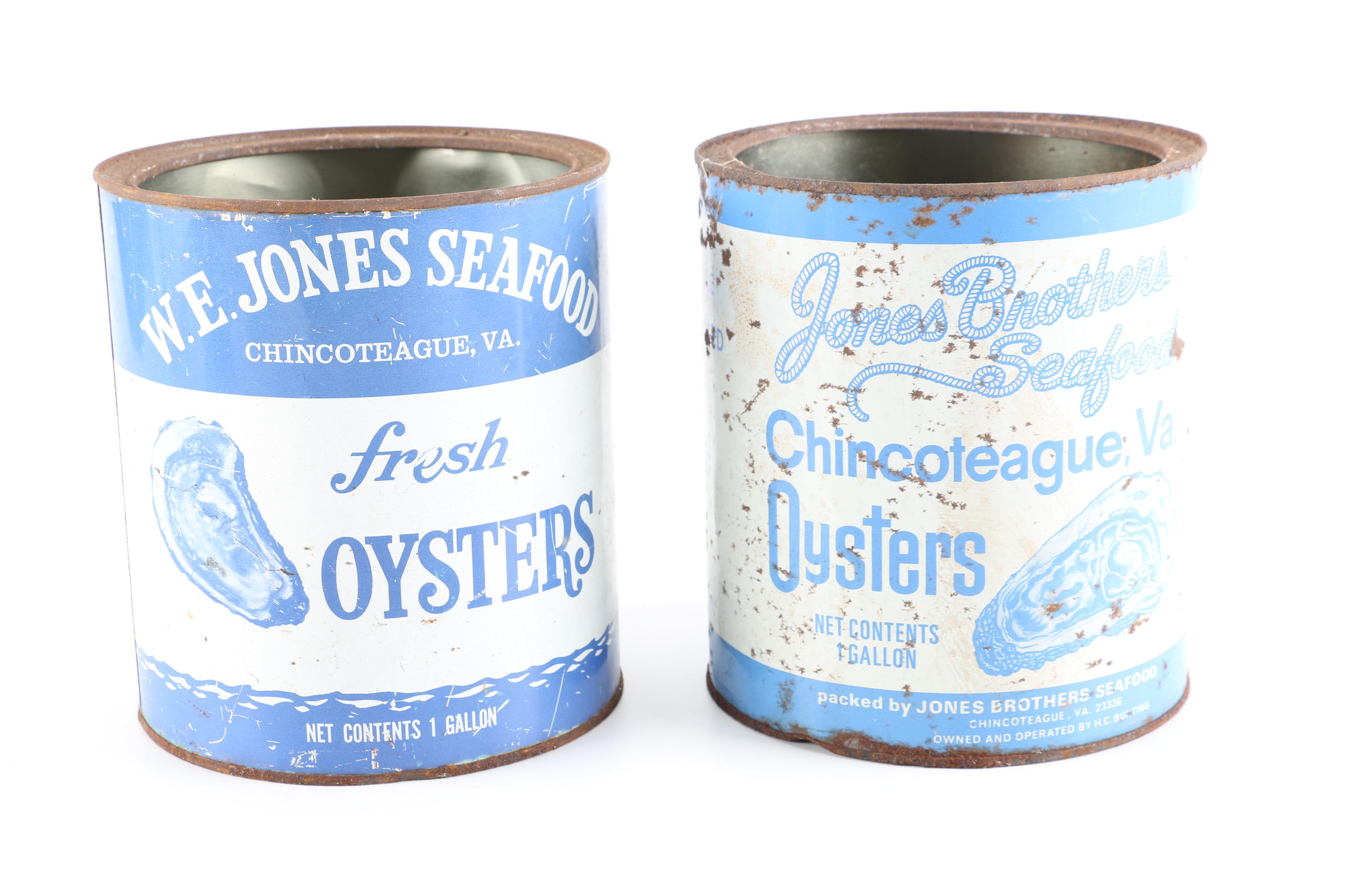 Vintage Oyster Cans