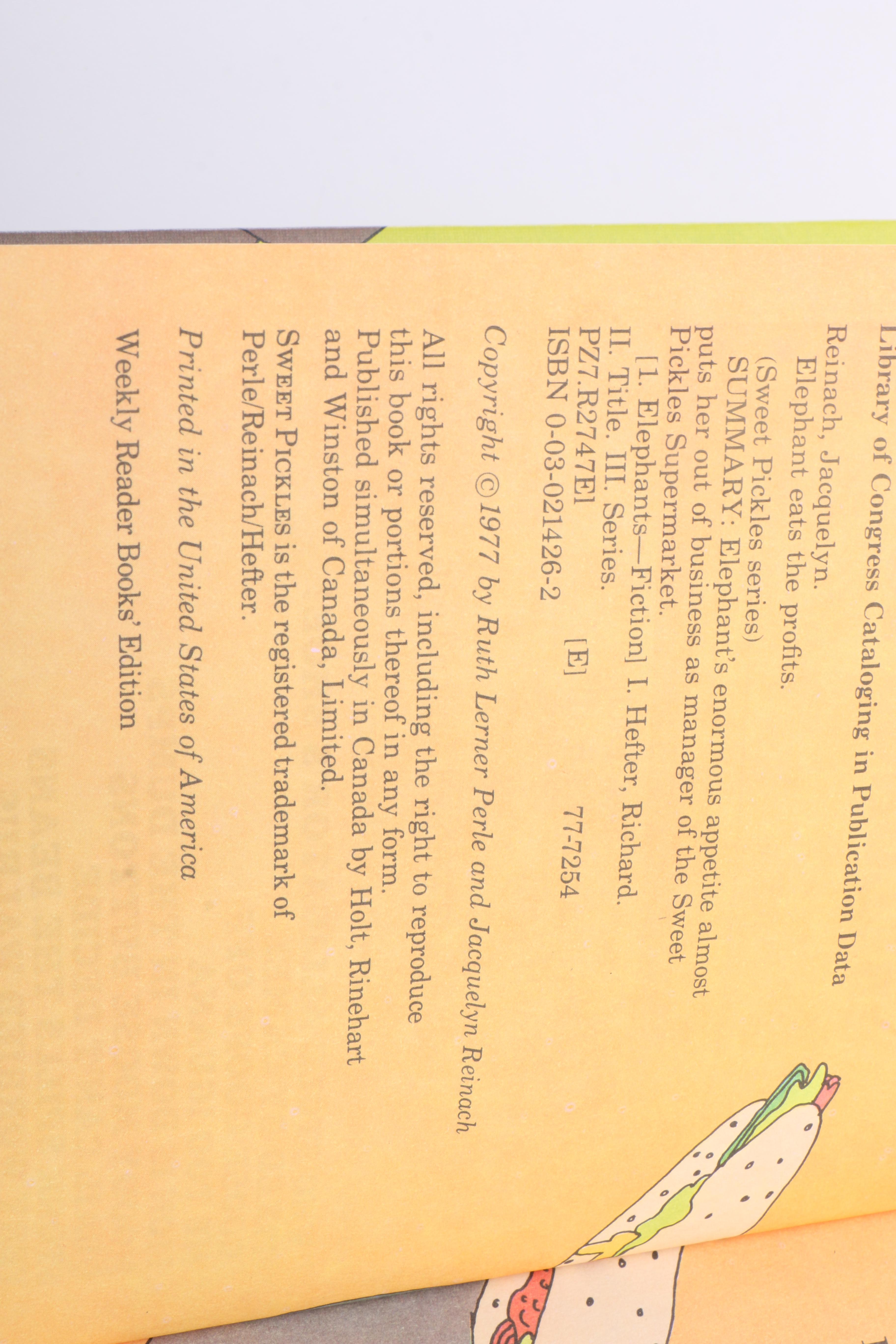 1977 "Sweet Pickles" Children's Books