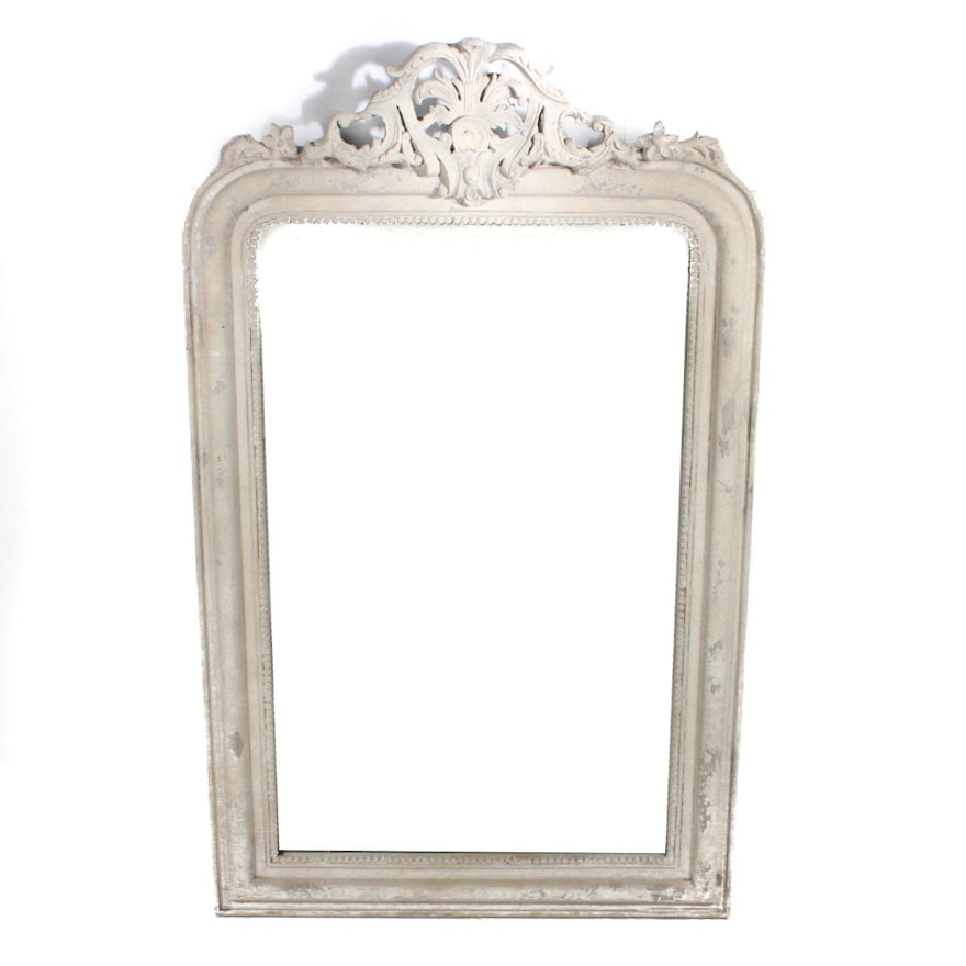 Decorative Rectangular Wall Mirror with Crown
