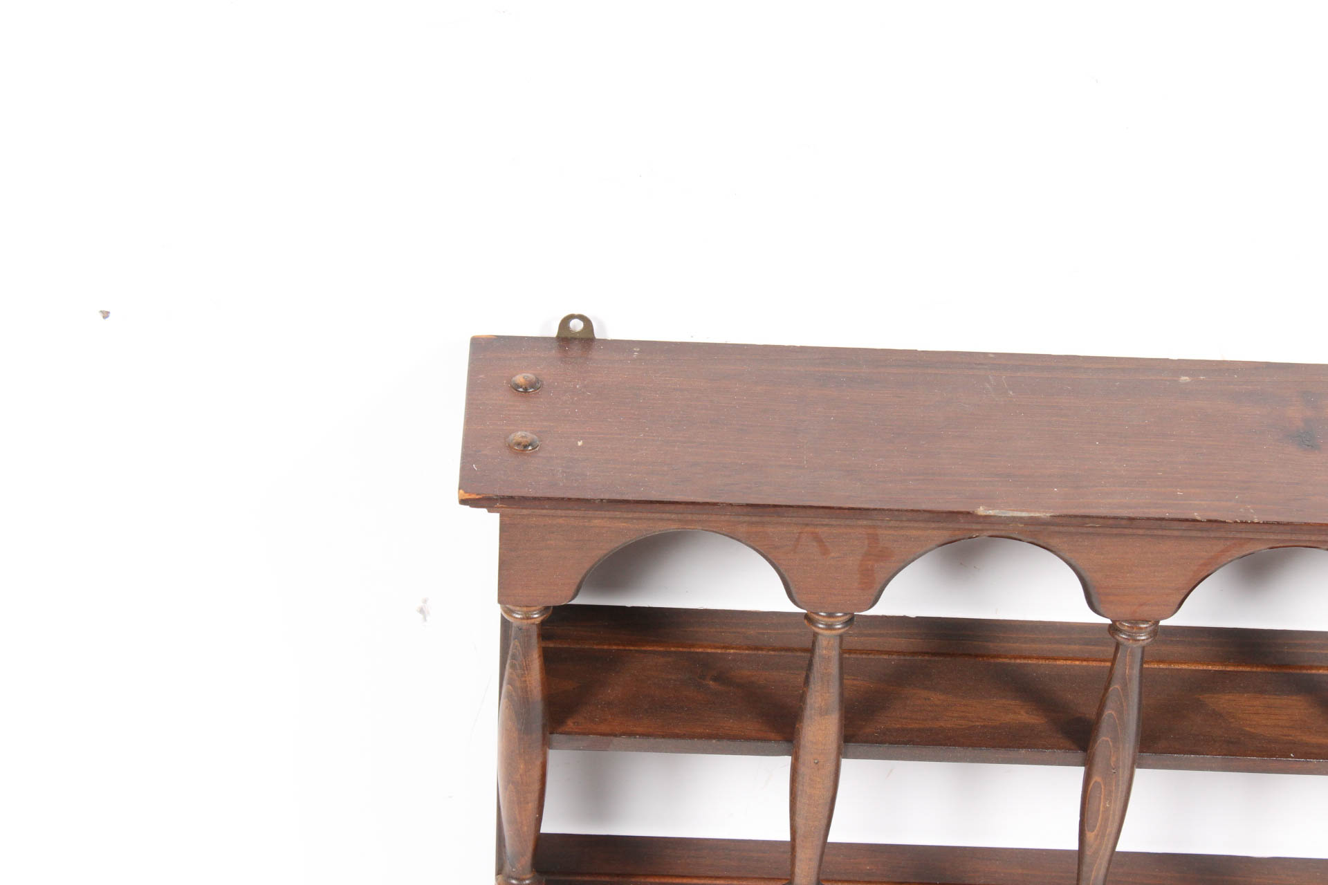 Primitive Painted Pine Chest and Cornwall Display Shelf