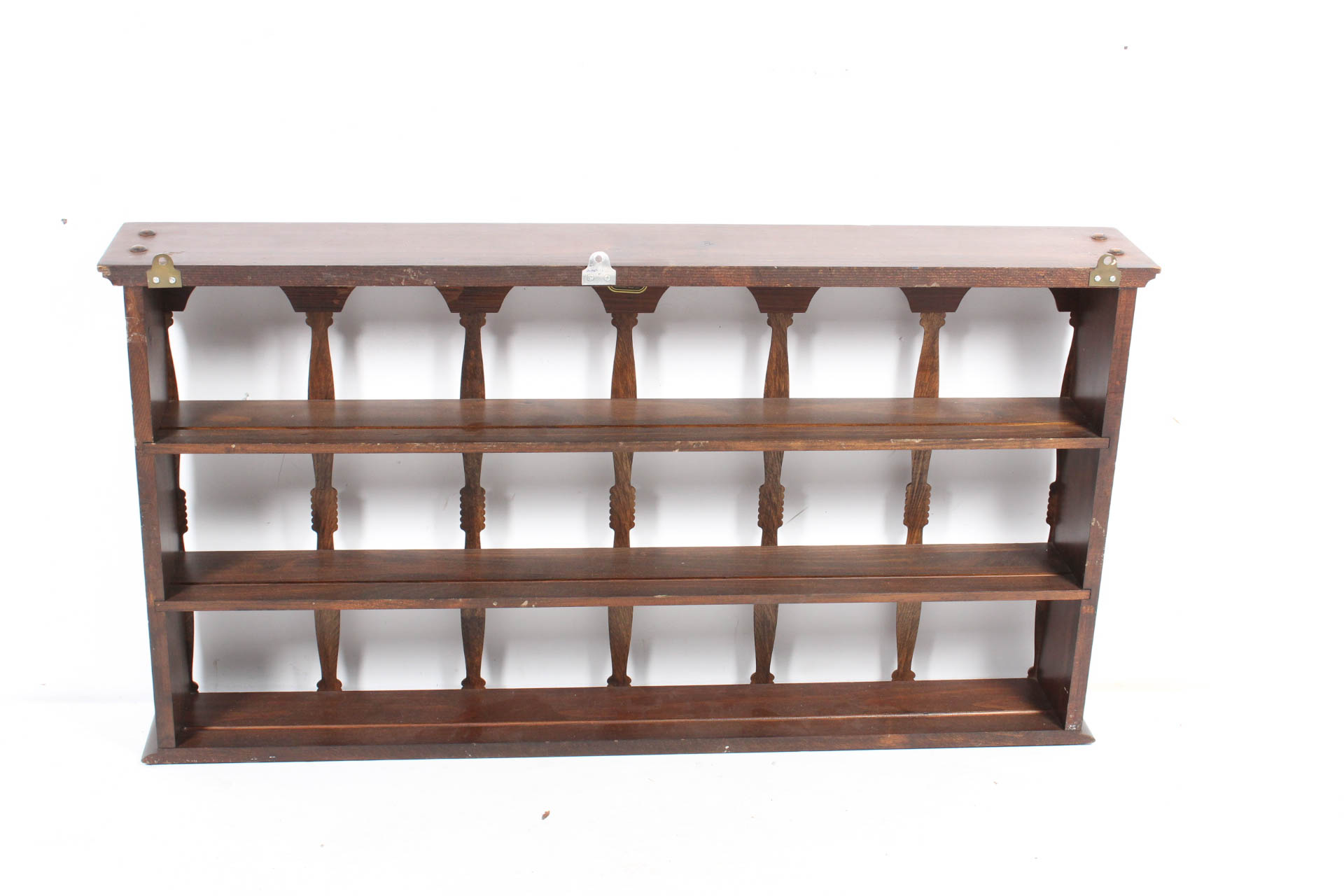 Primitive Painted Pine Chest and Cornwall Display Shelf