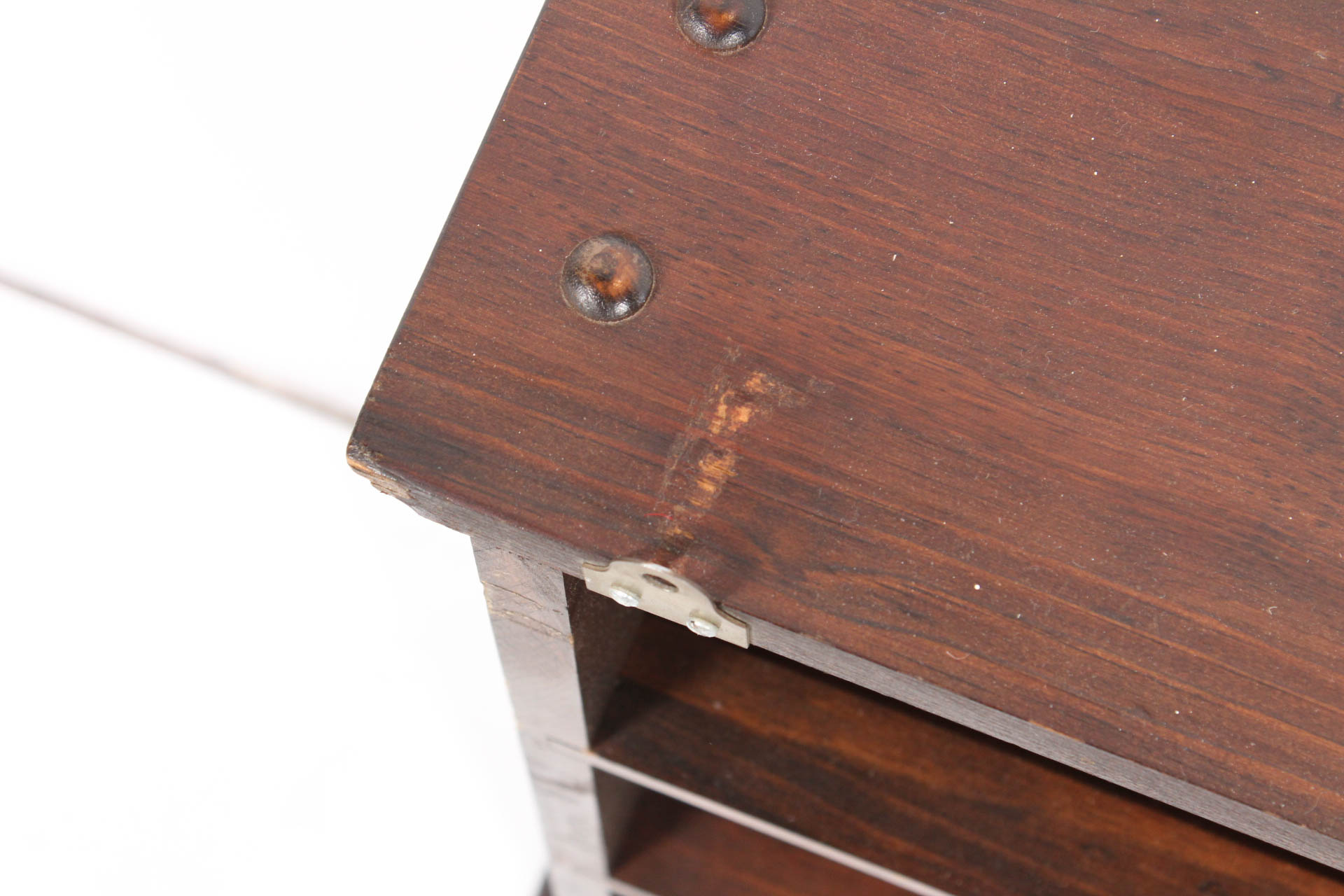 Primitive Painted Pine Chest and Cornwall Display Shelf