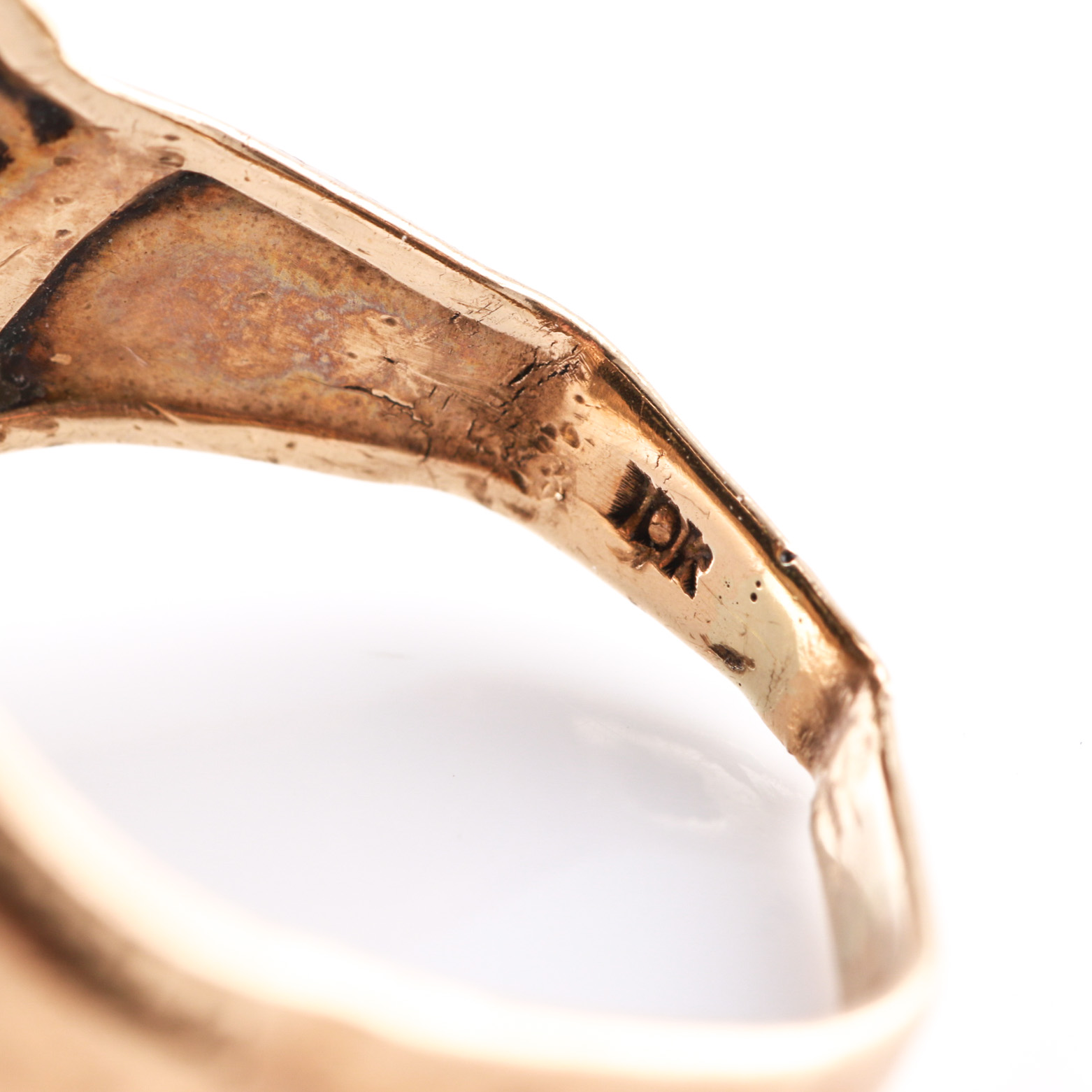 10K Yellow Gold and Black Onyx Signet Ring