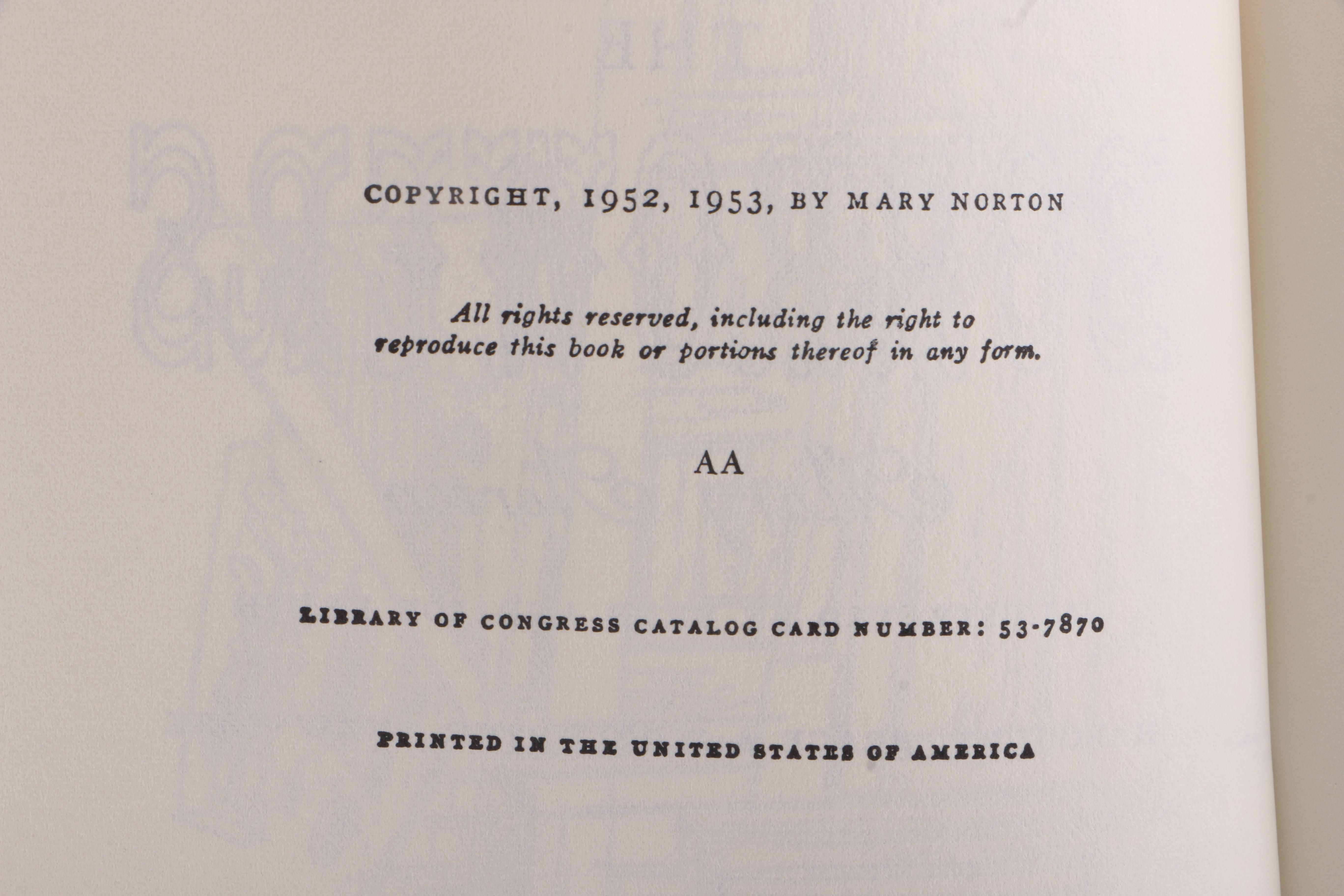 1953 "The Borrowers" by Mary Norton