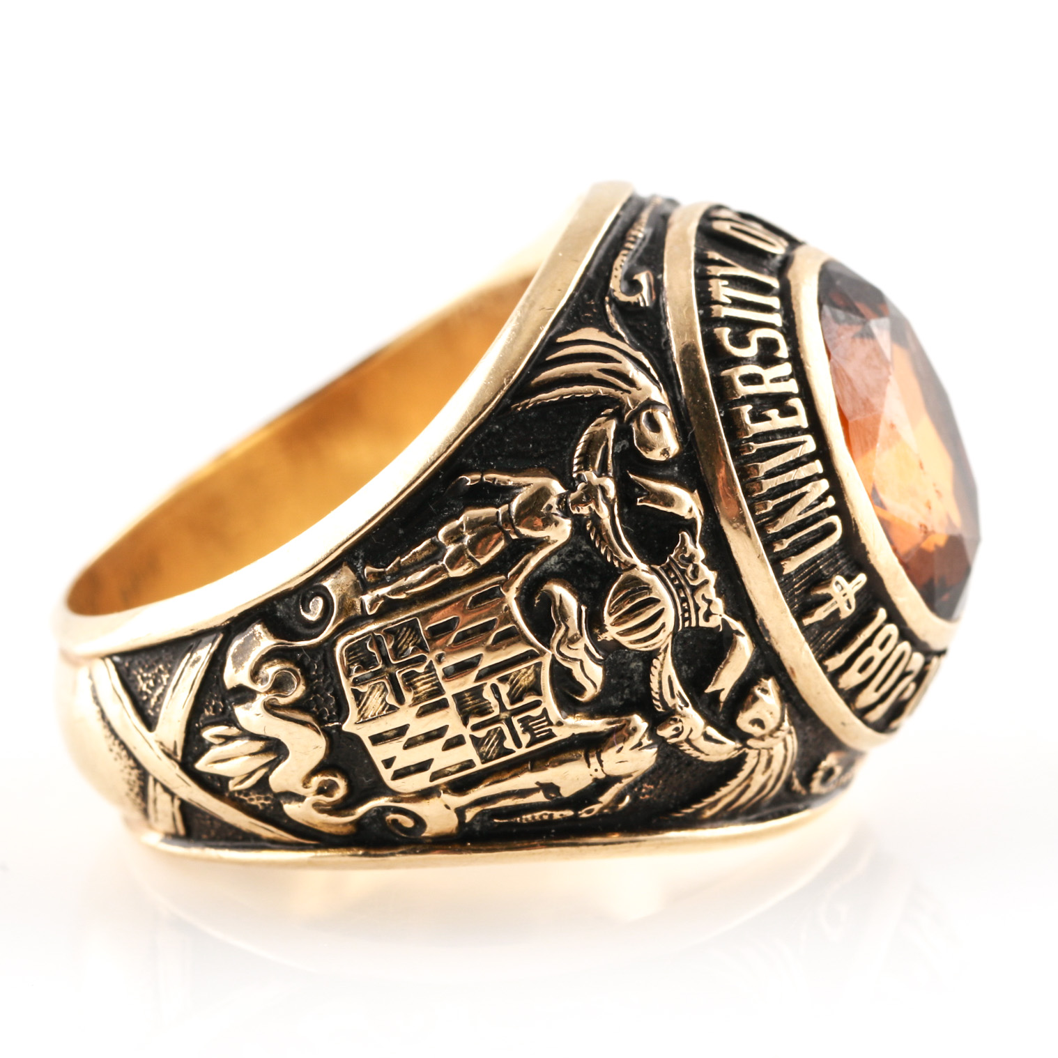 10K Yellow Gold Synthetic Spinel Class Ring