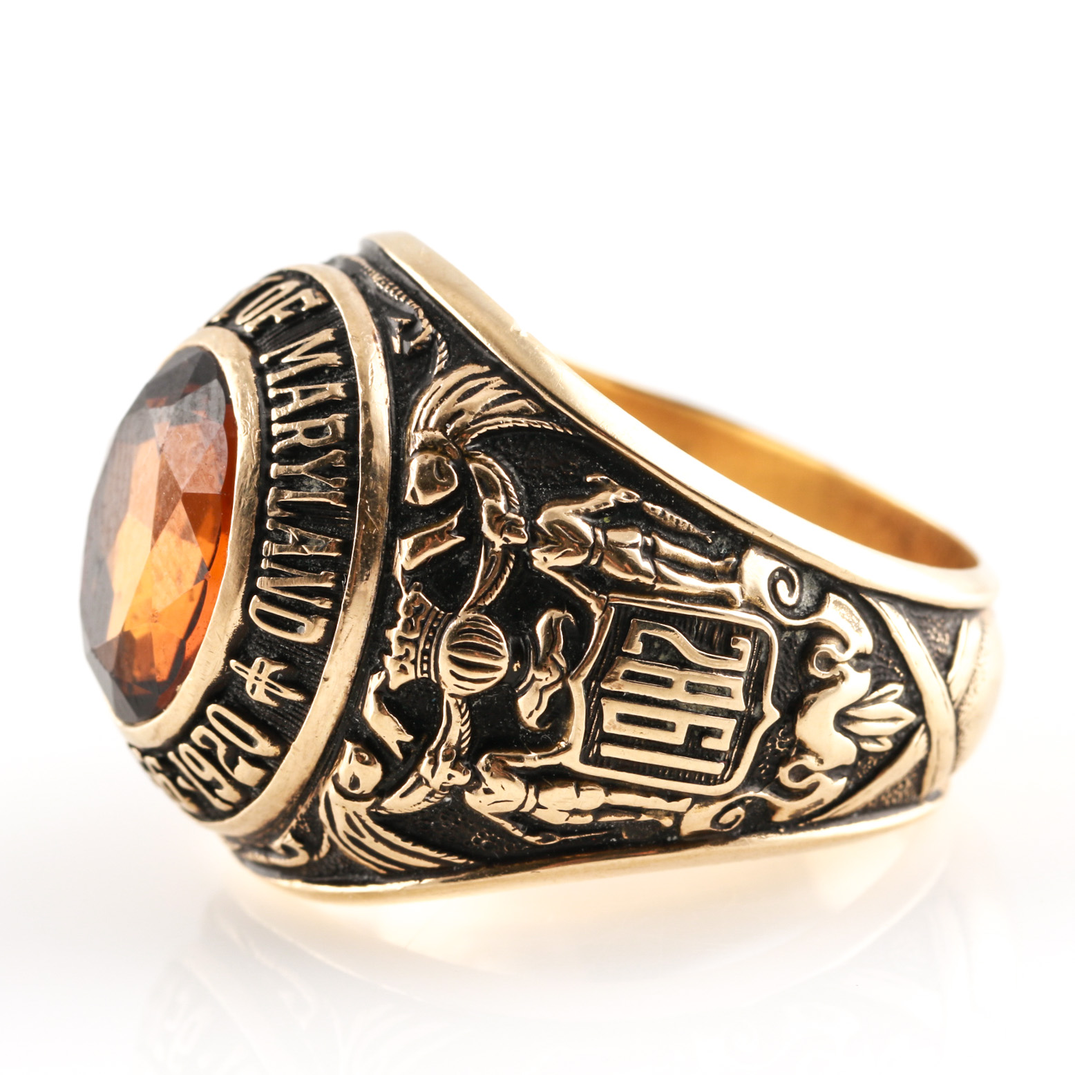 10K Yellow Gold Synthetic Spinel Class Ring