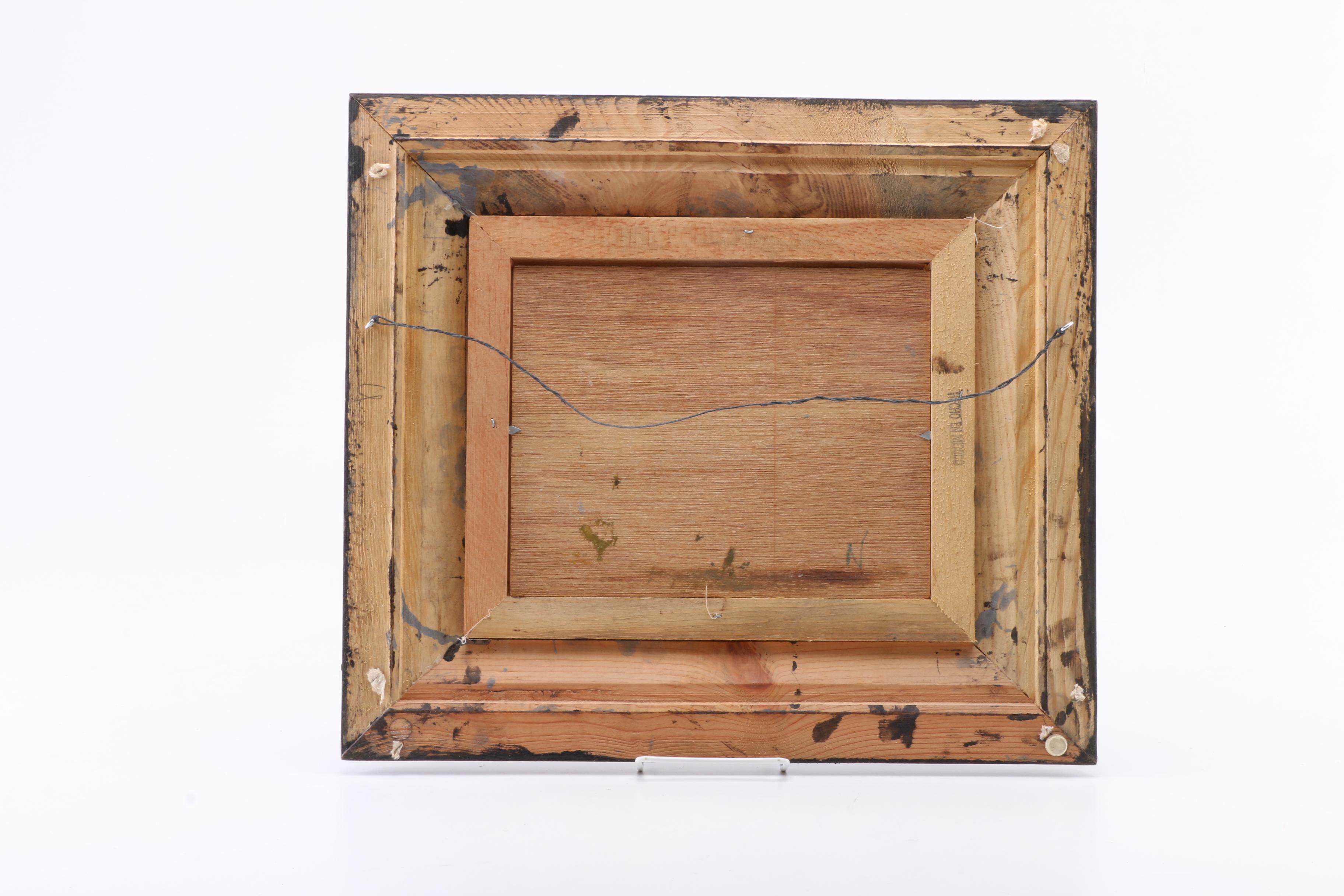 G. Whitman Oil Painting on Canvas of a Forested Landscape