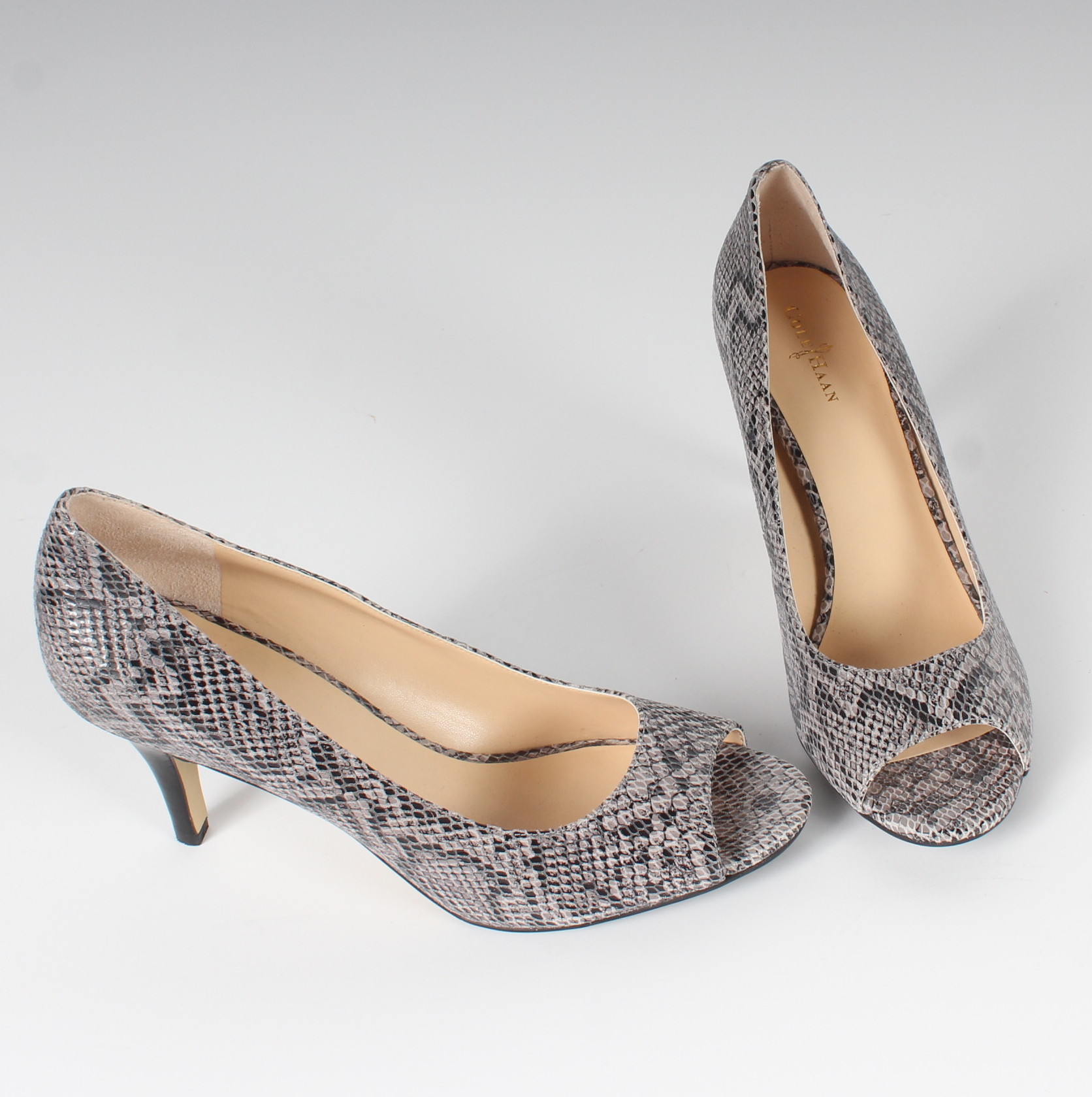 Cole Haan Peep Toe Pumps With J. Renee Slingbacks