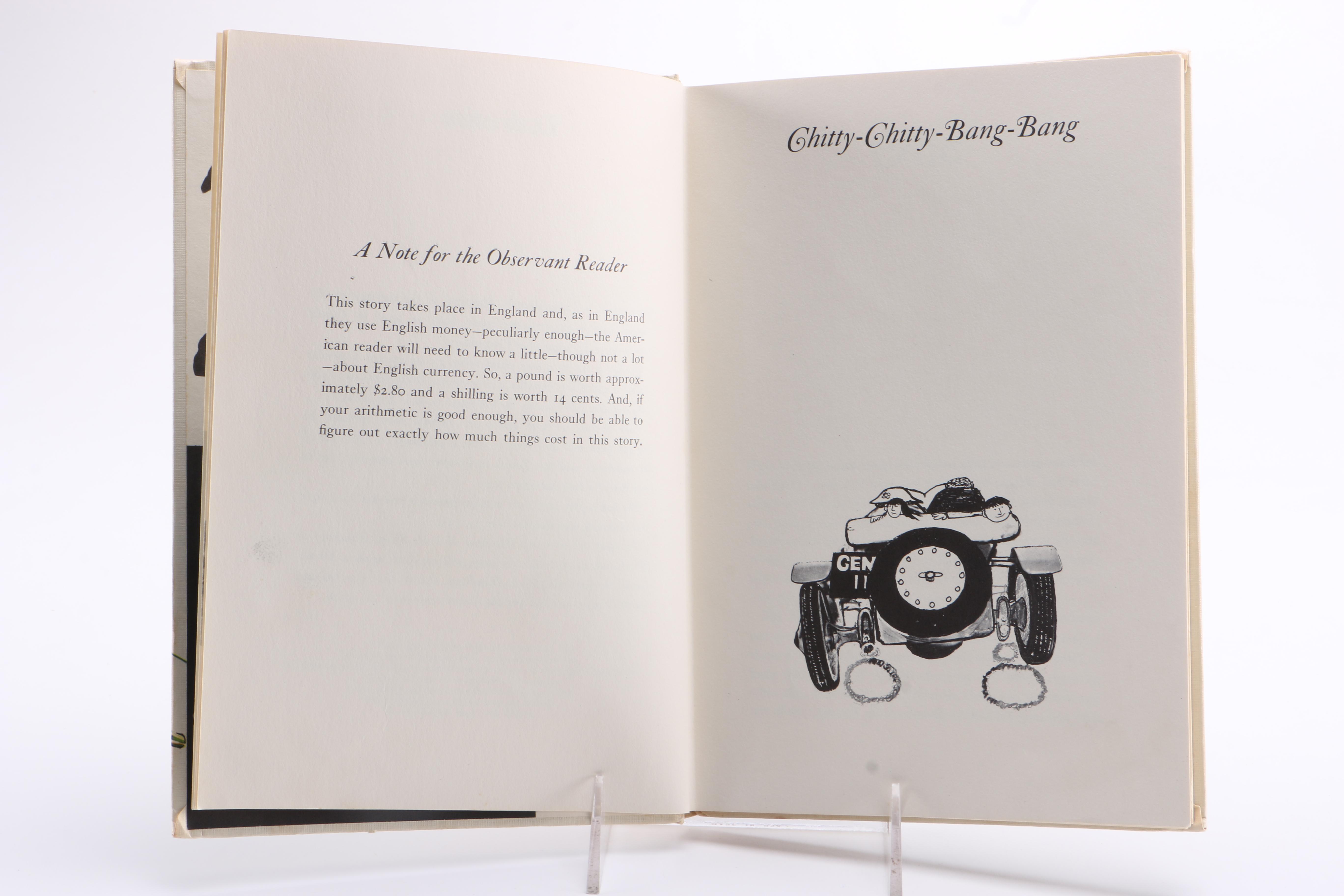 1960s Weekly Reader Children's Book Club Edition "Chitty Chitty Bang Bang: The Magical Car" by Ian Fleming