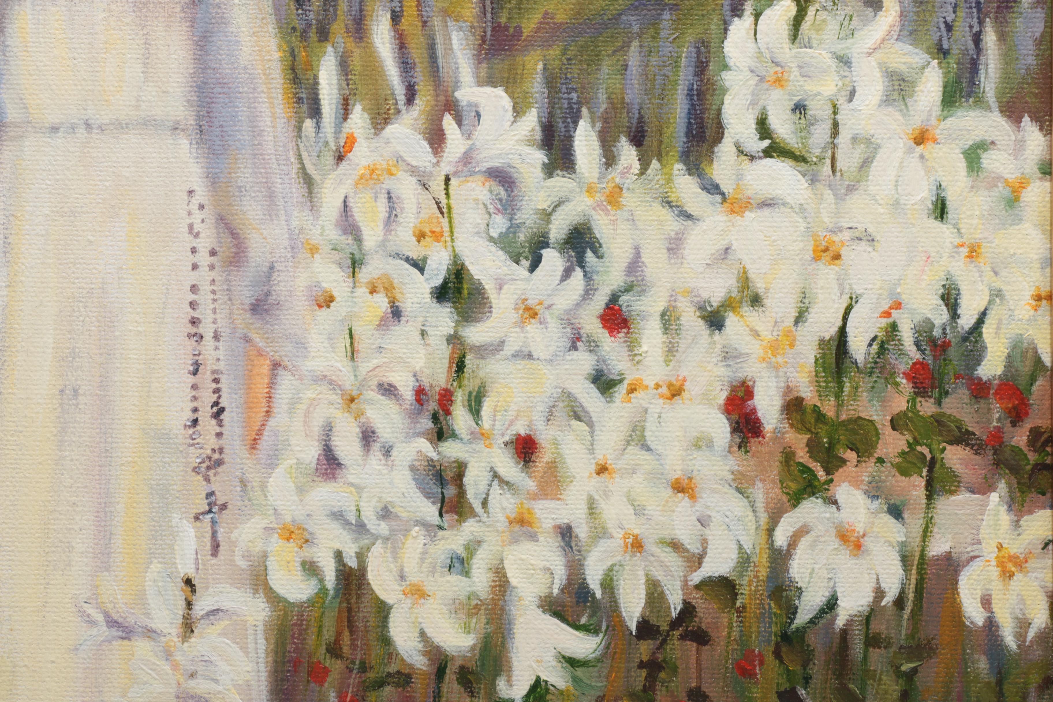 1982 Leonida Ivanetich Acrylic on Canvas Copy Painting After William De Leftwich Dodge's "The Novice"