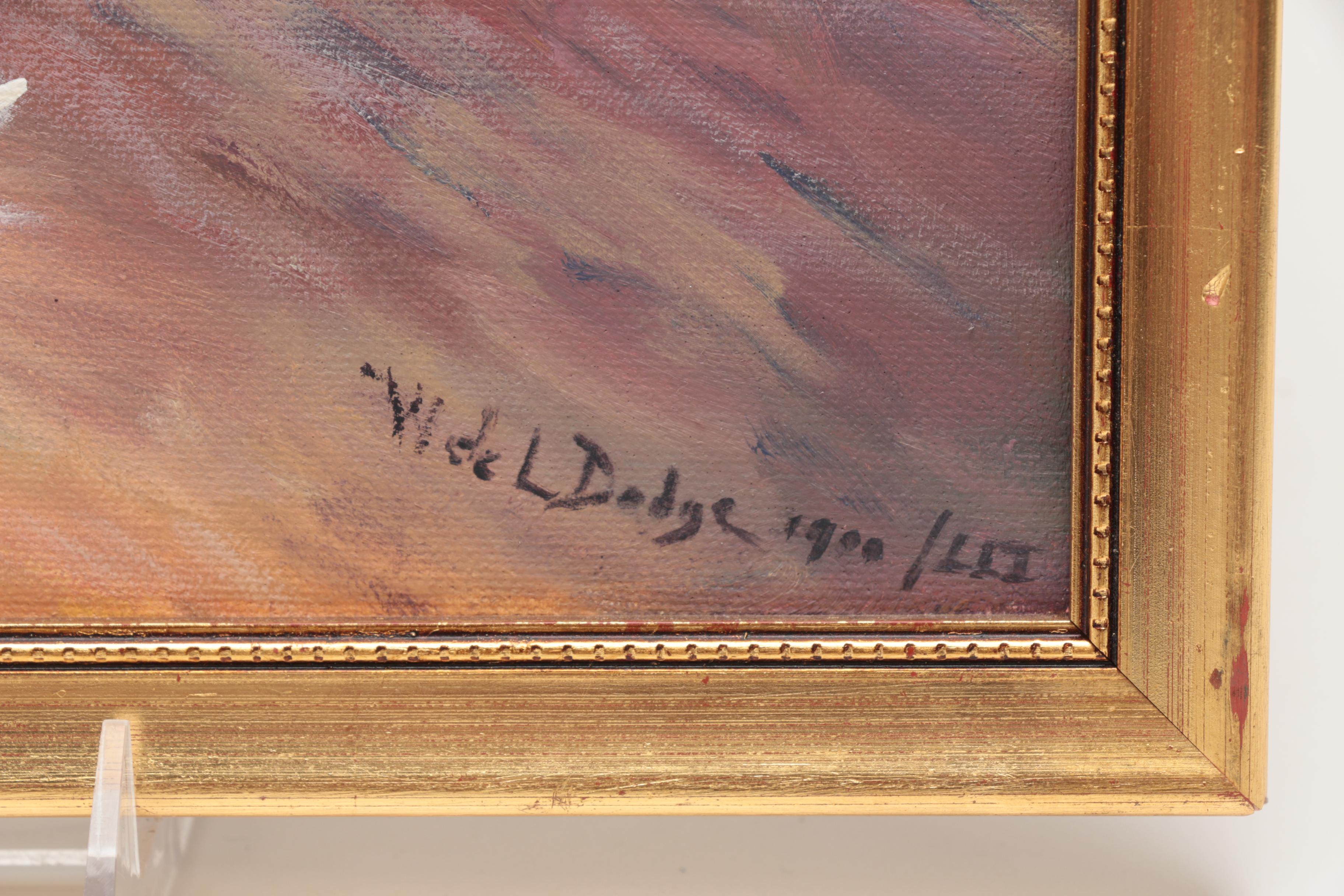 1982 Leonida Ivanetich Acrylic on Canvas Copy Painting After William De Leftwich Dodge's "The Novice"