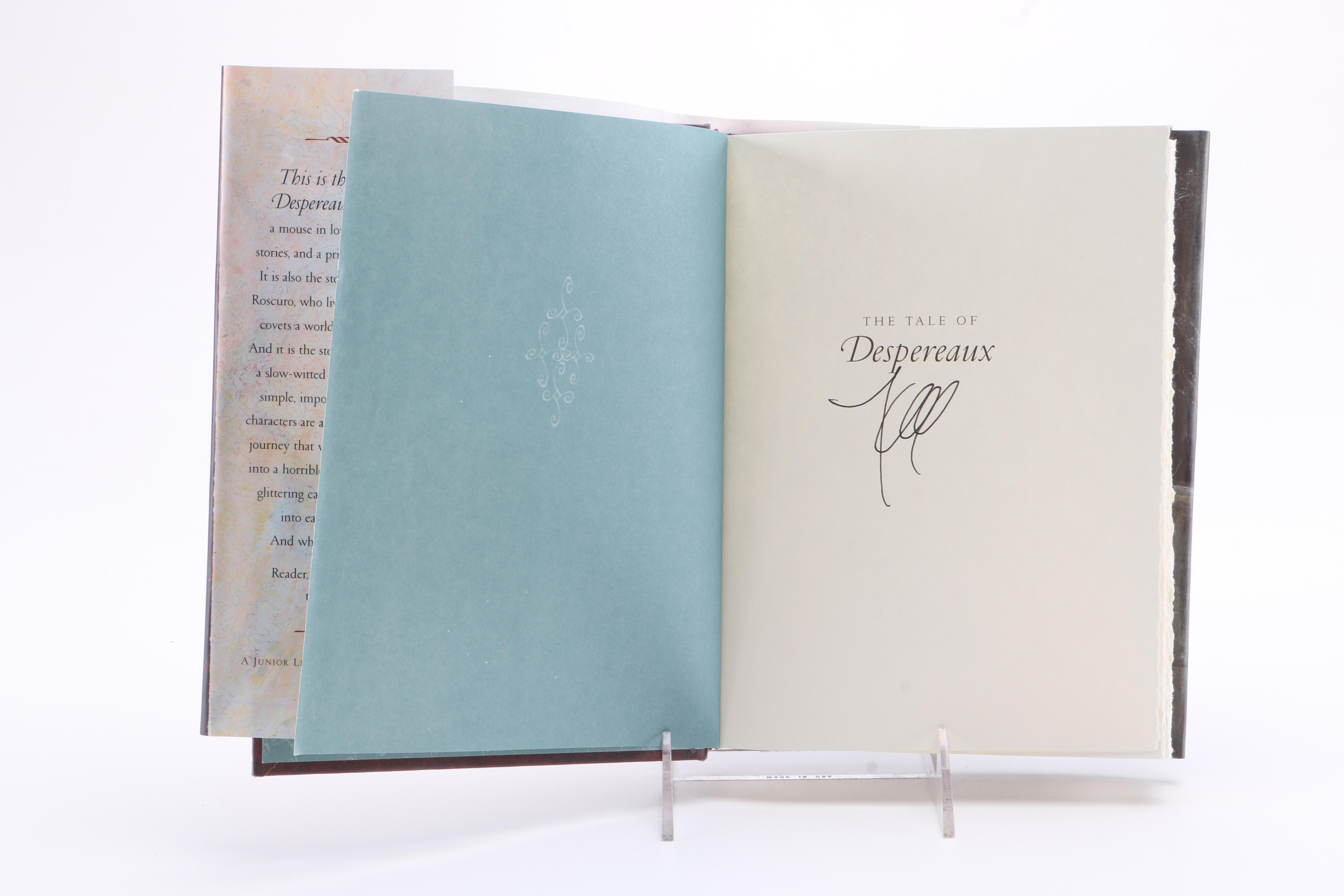 Signed First Edition, Third Printing "The Tale of Despereaux" by Kate DiCamillo