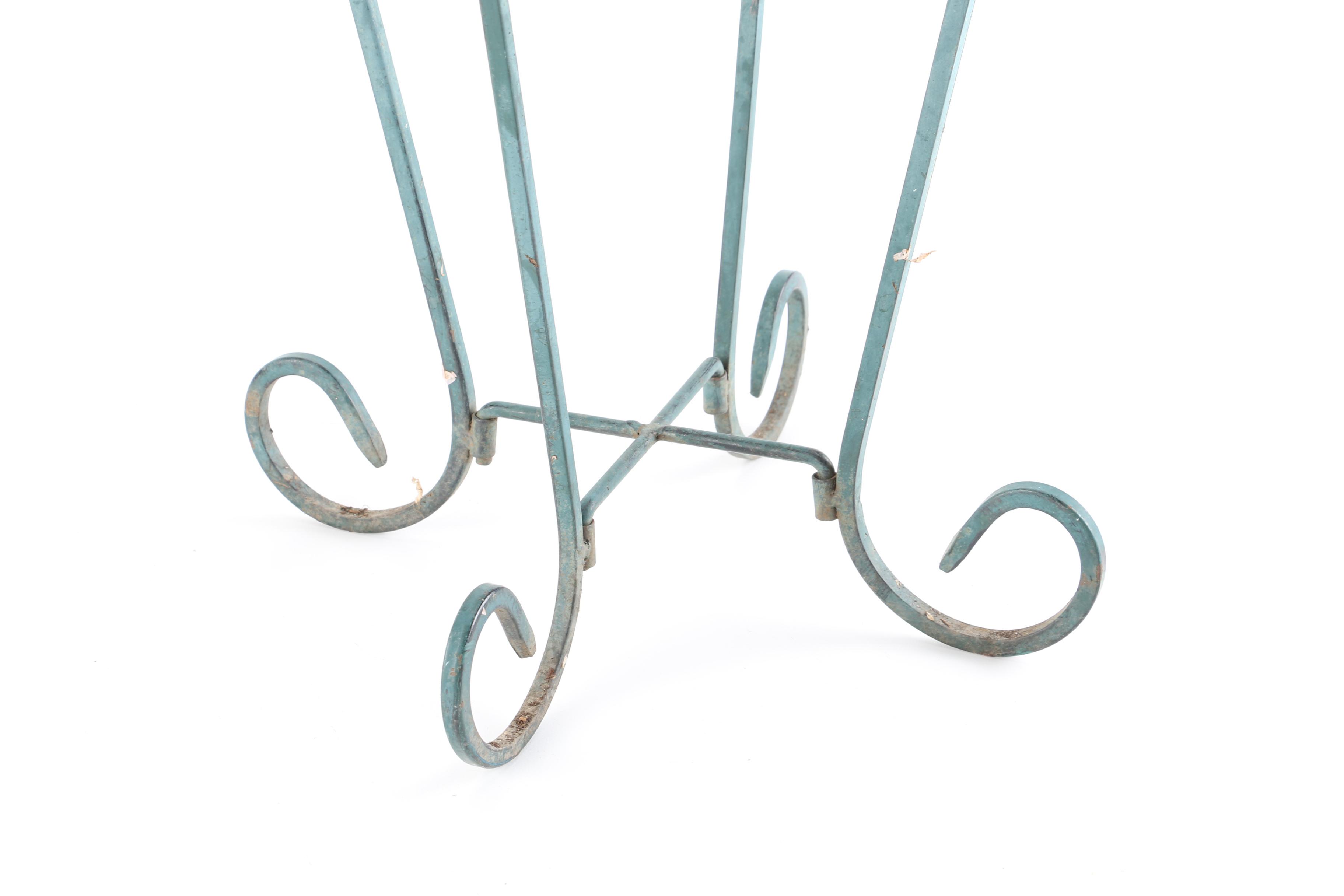 Scrolled Metal Plant Stand