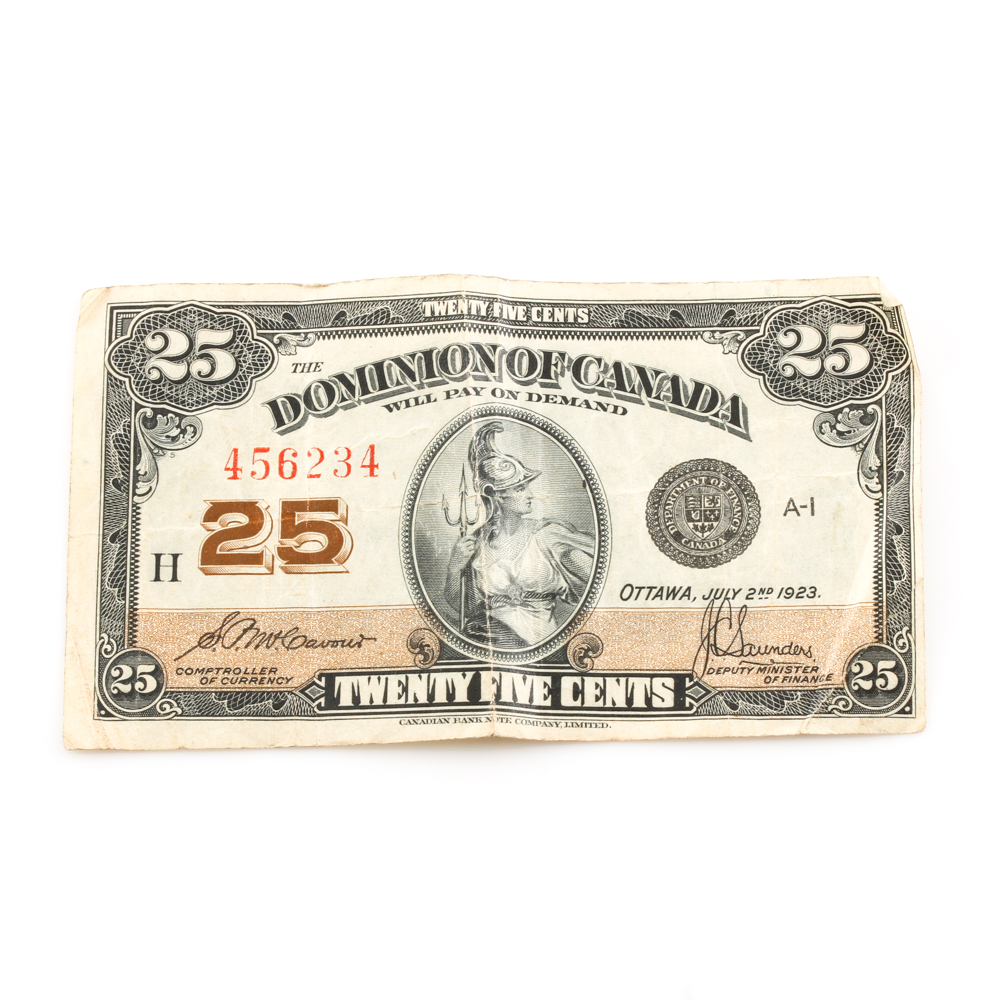 Group of Vintage Canadian Coins and Currency