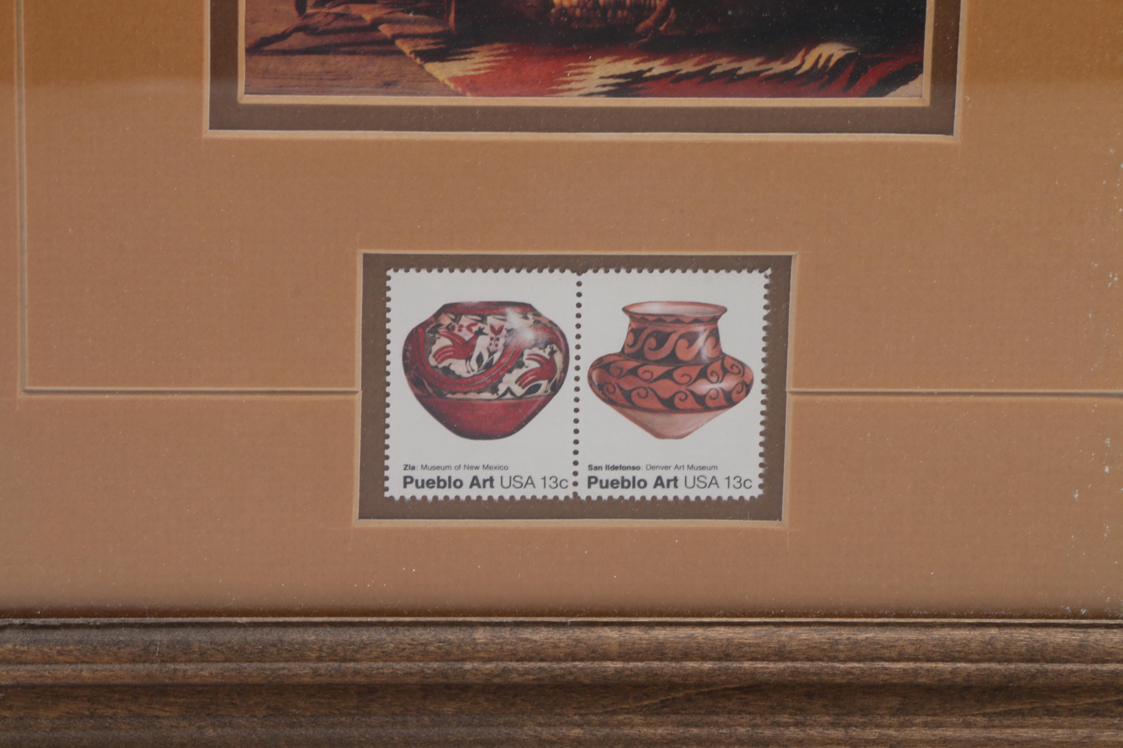 Pair of Offset Lithographs on Paper of Patterned Vases