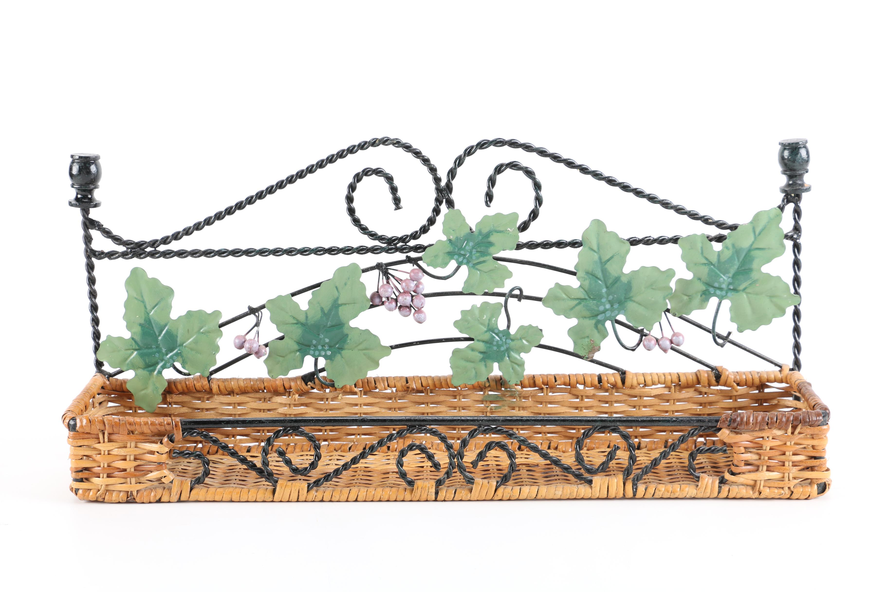 Decorative Brown Wicker Basket