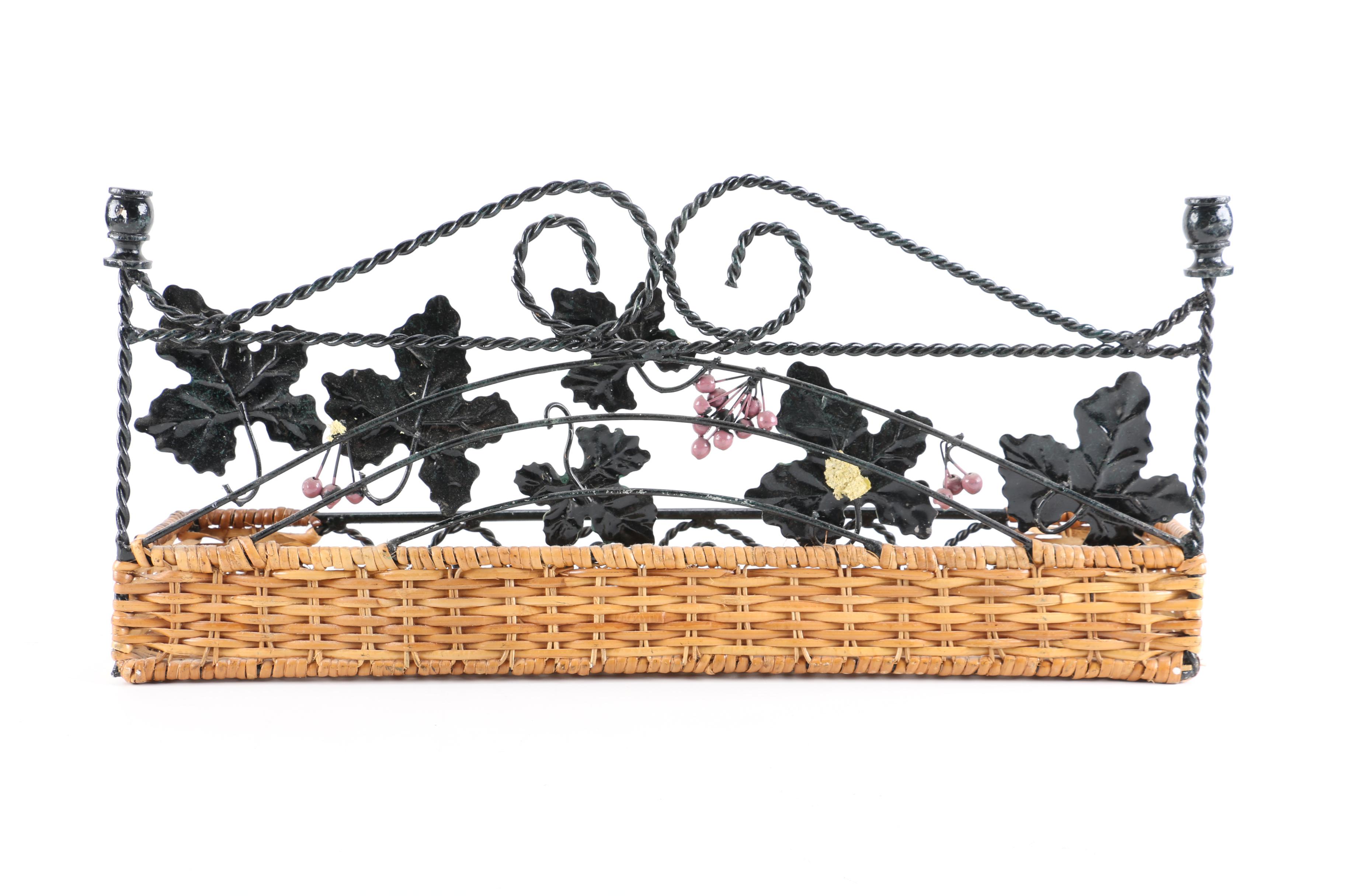 Decorative Brown Wicker Basket