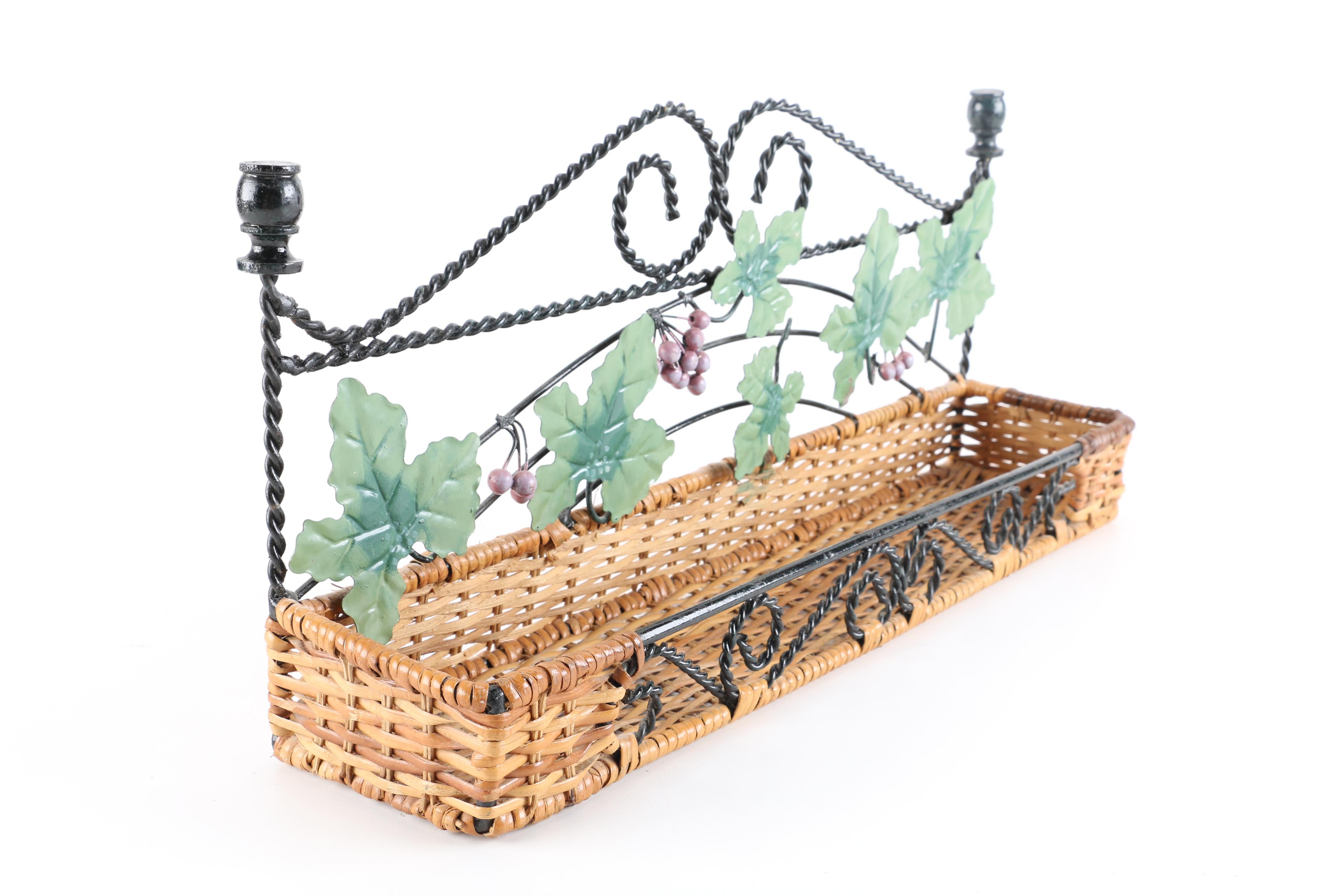 Decorative Brown Wicker Basket