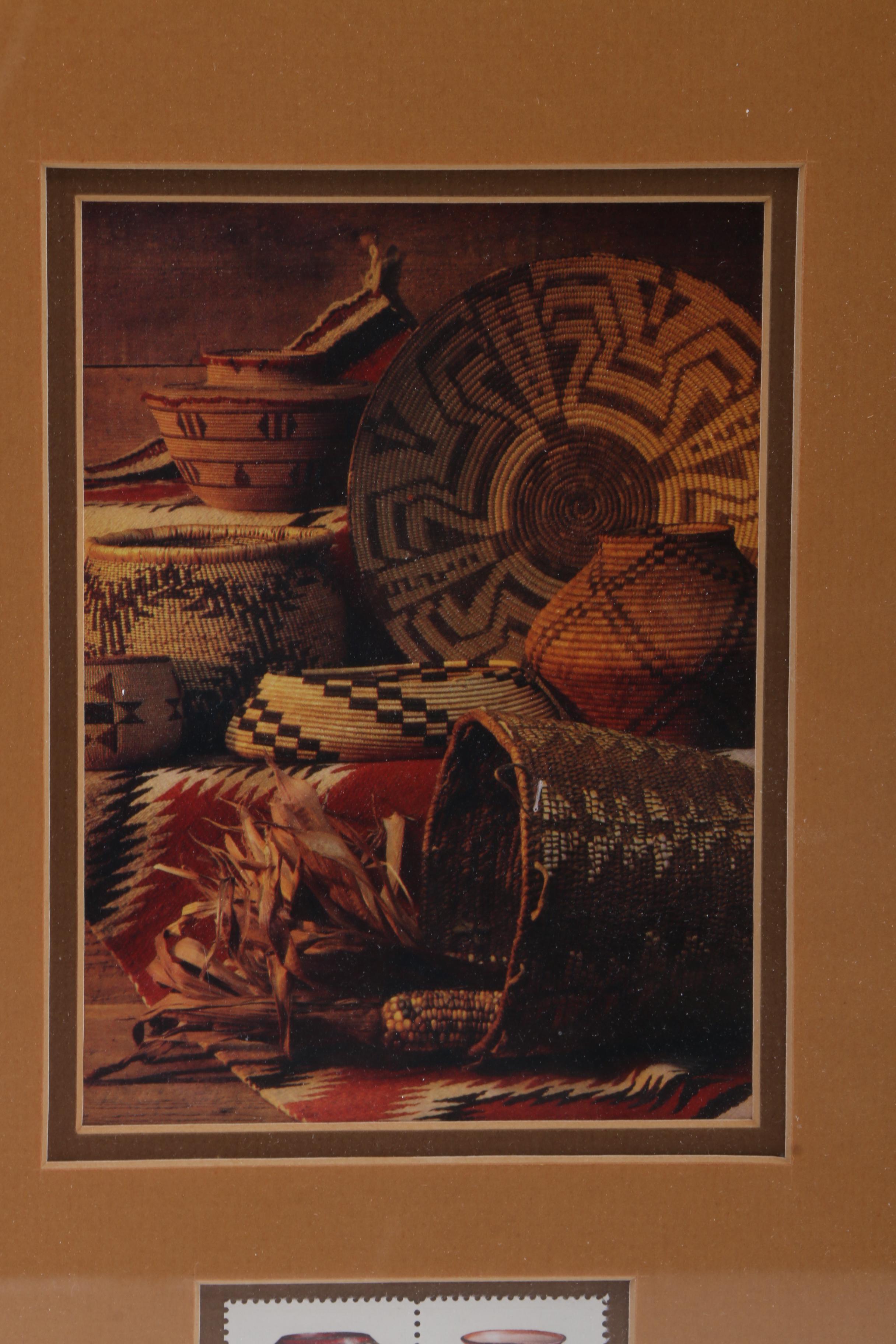 Pair of Offset Lithographs on Paper of Patterned Vases