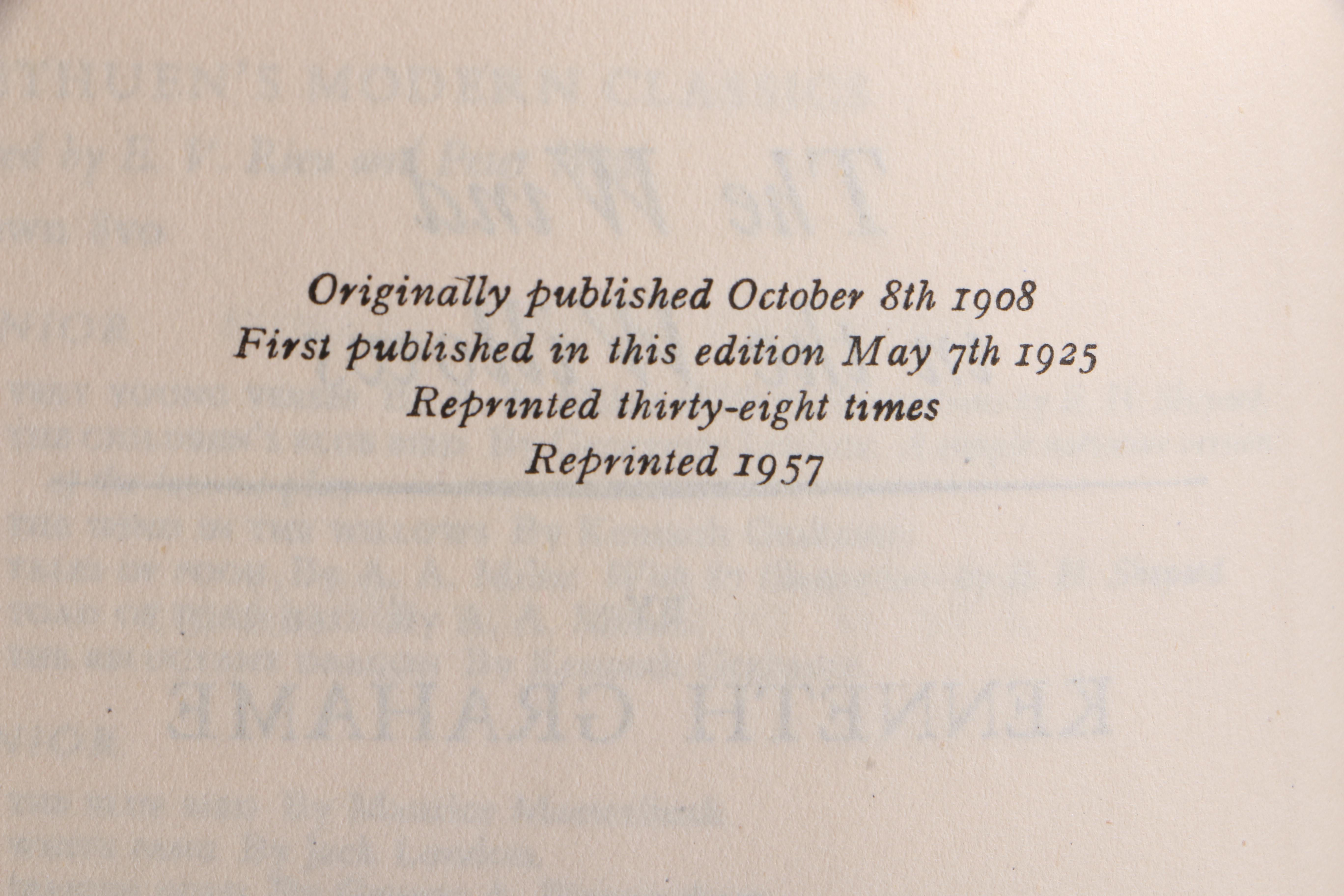 1957 UK Edition "The Wind in the Willows" by Kenneth Grahame